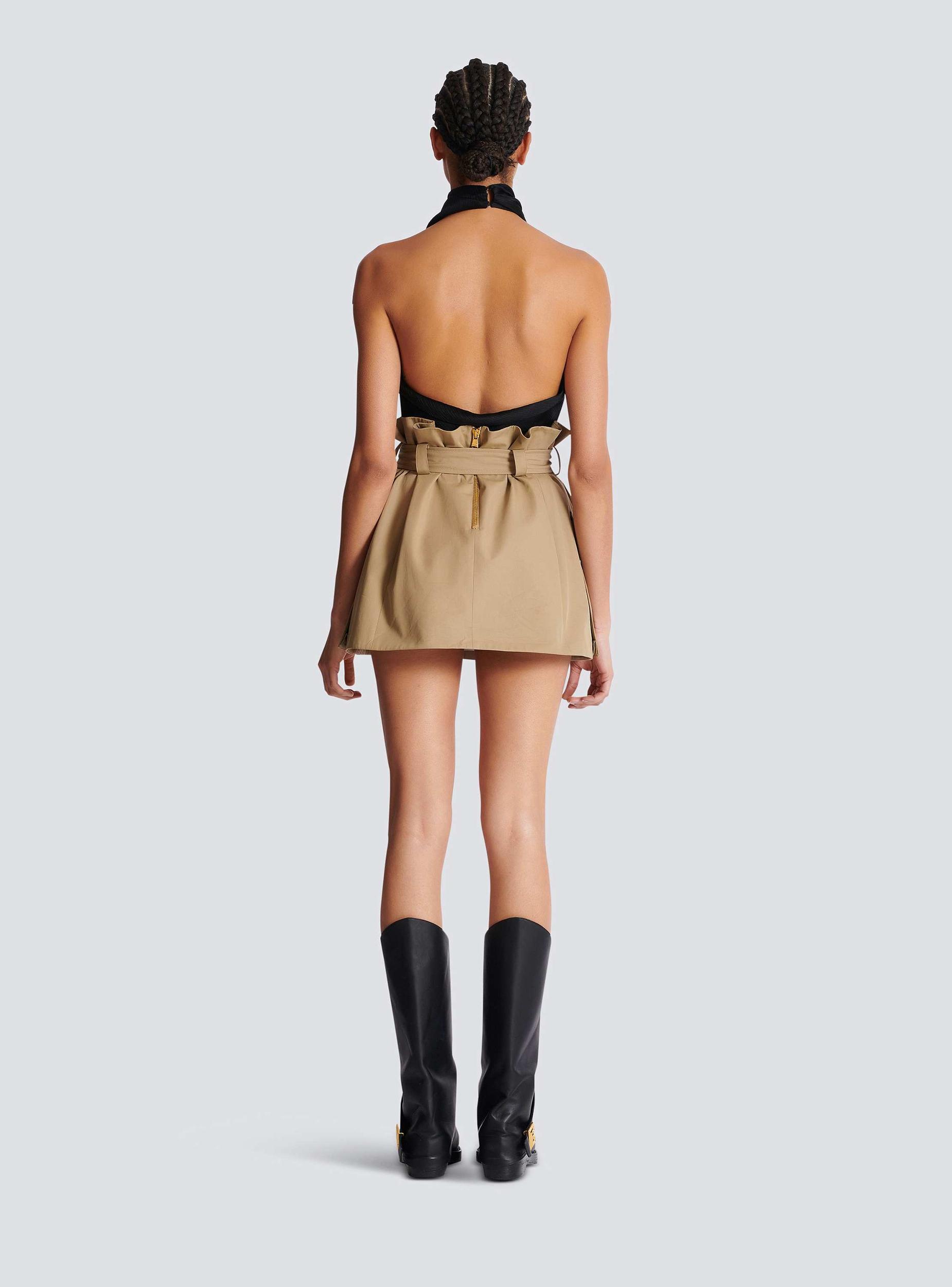 High-waisted gabardine skirt Product Image