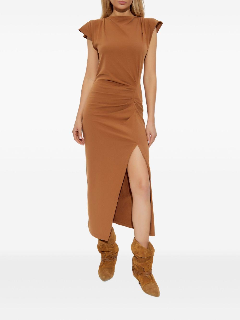 Nadela side-split draped midi dress Product Image