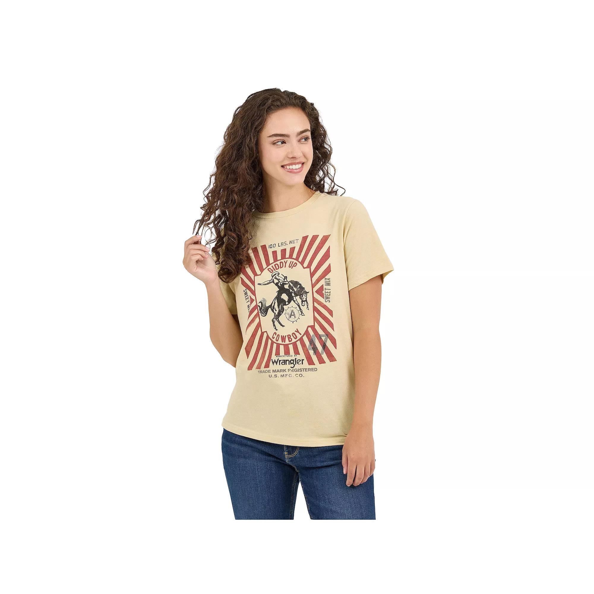 Women's Wrangler Graphic Tee, Size: Large, Giddy Up Cowboy Product Image