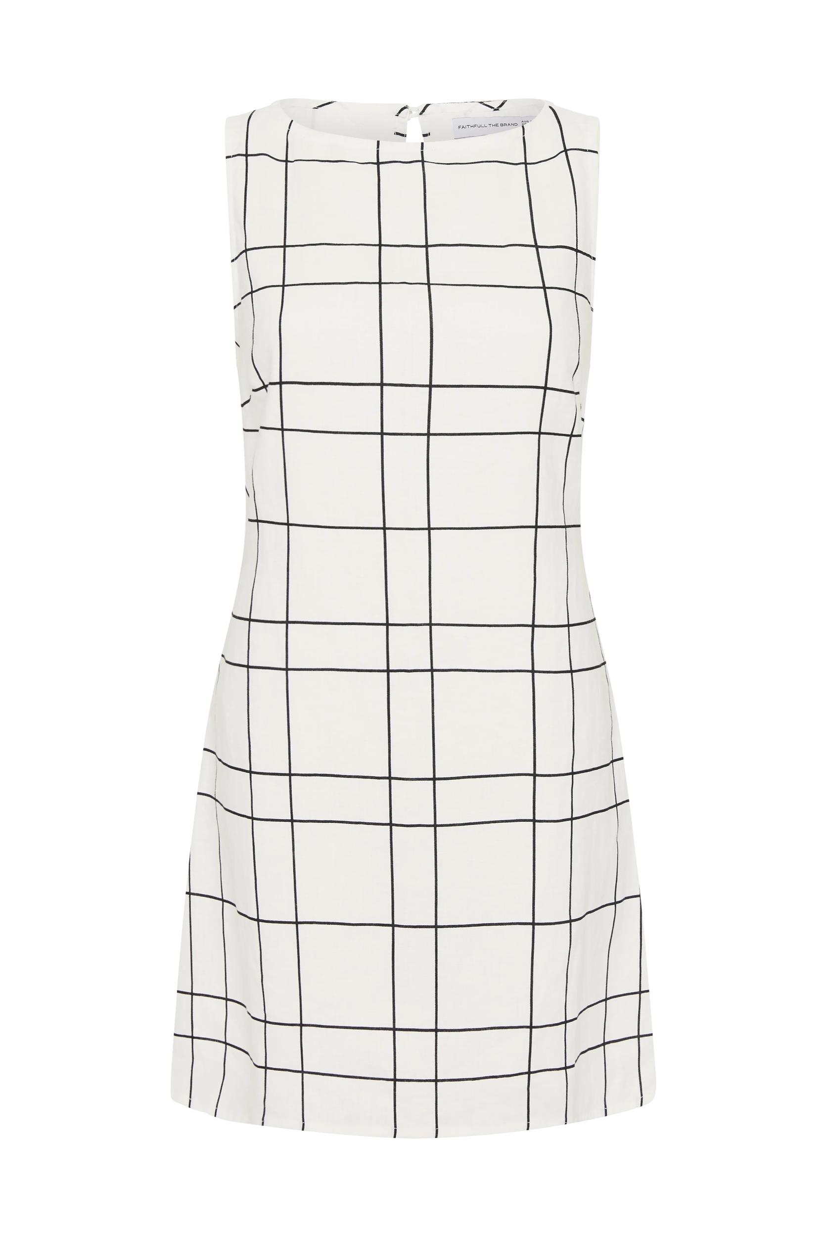 Lui Mini Dress Letizia Check White - Final Sale Product Image