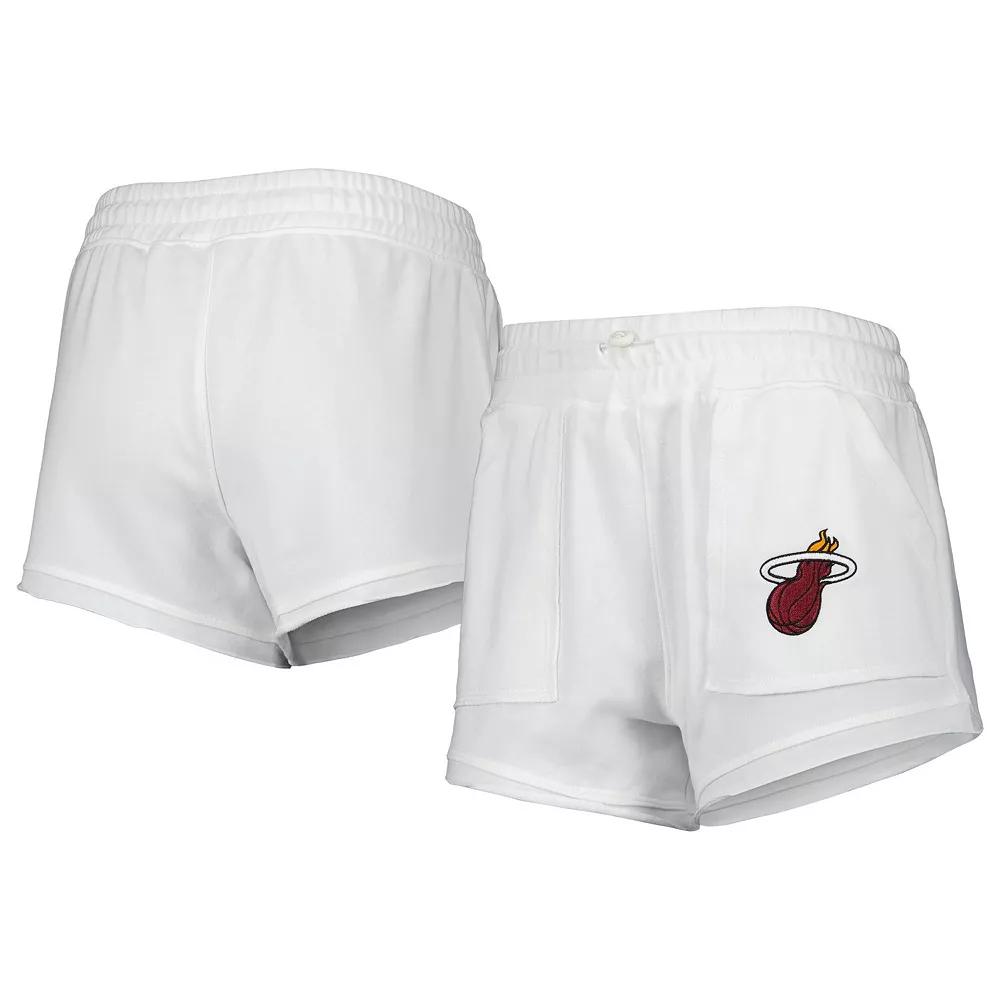 Women's Concepts Sport  White Miami Heat Sunray Shorts, Size: Small Product Image