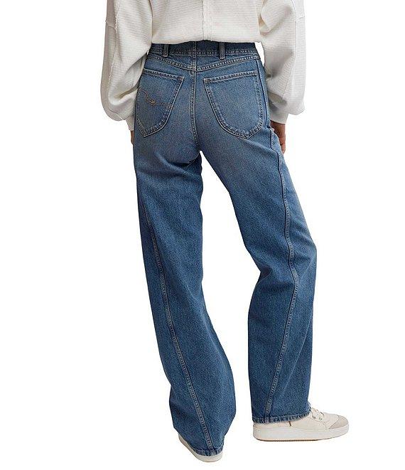 Free People We The Free Aster Straight Leg Denim High Rise Jeans Product Image