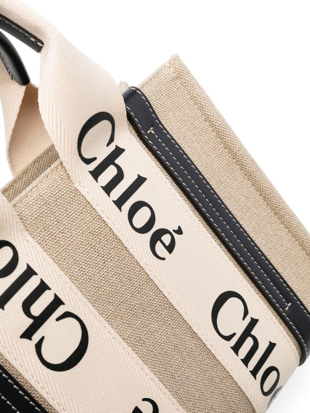 Woody logo-strap tote bag Product Image
