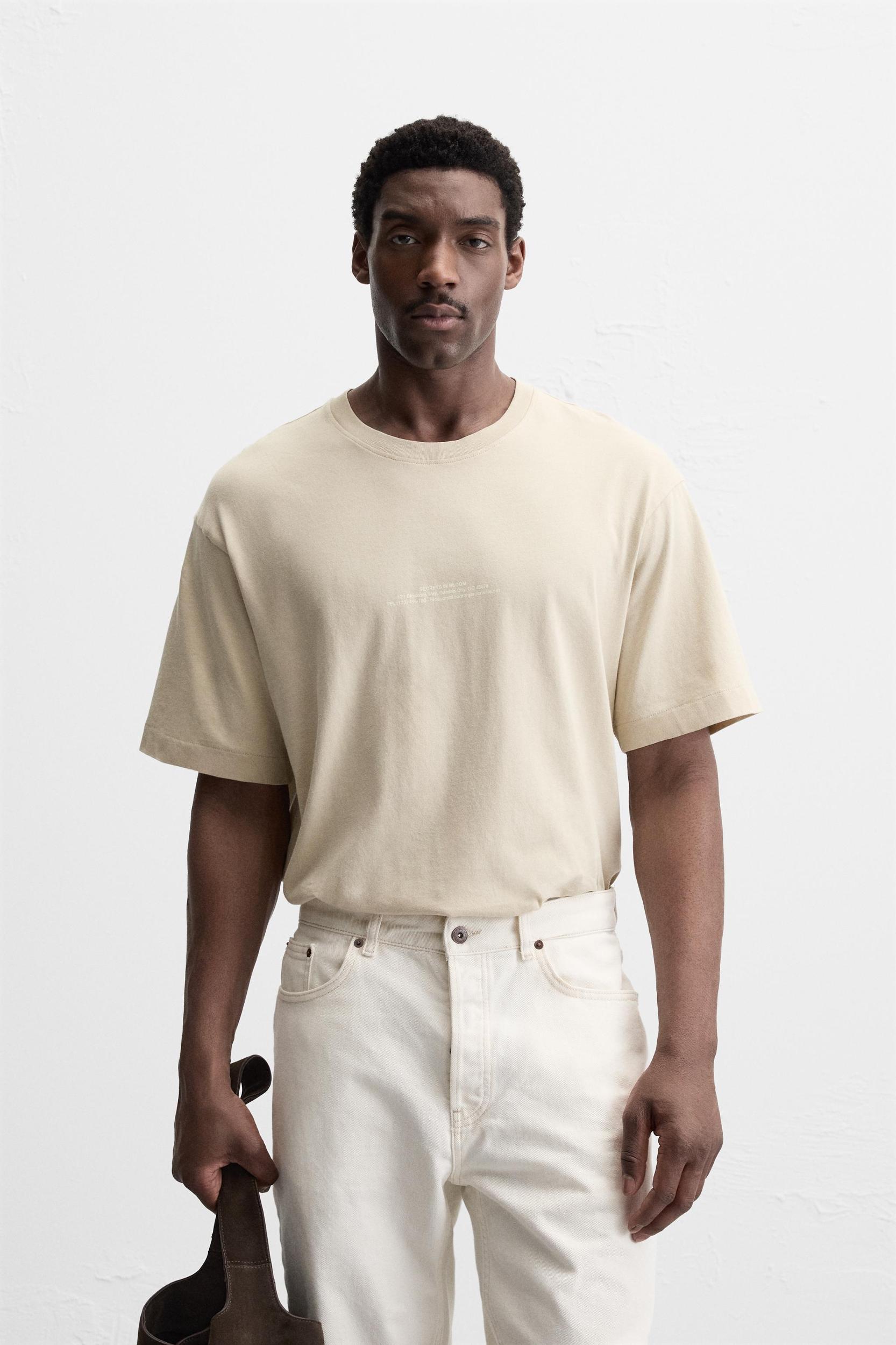 EMBROIDERED TEXT T-SHIRT Product Image