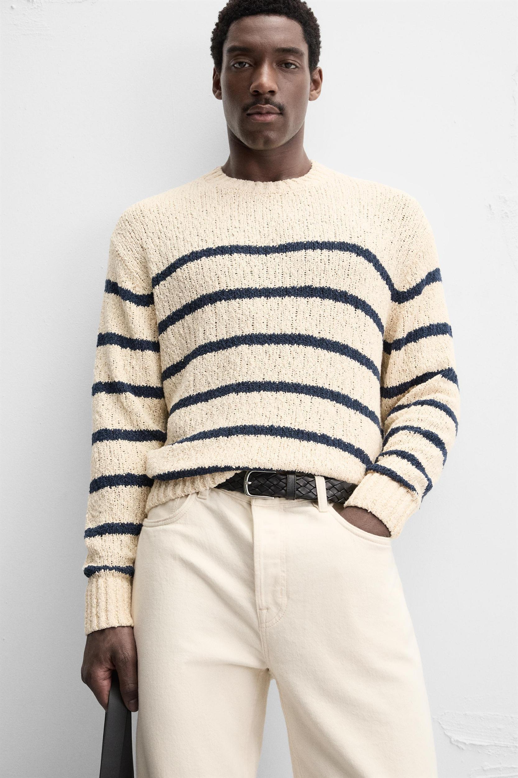 TEXTURED STRIPE SWEATER Product Image