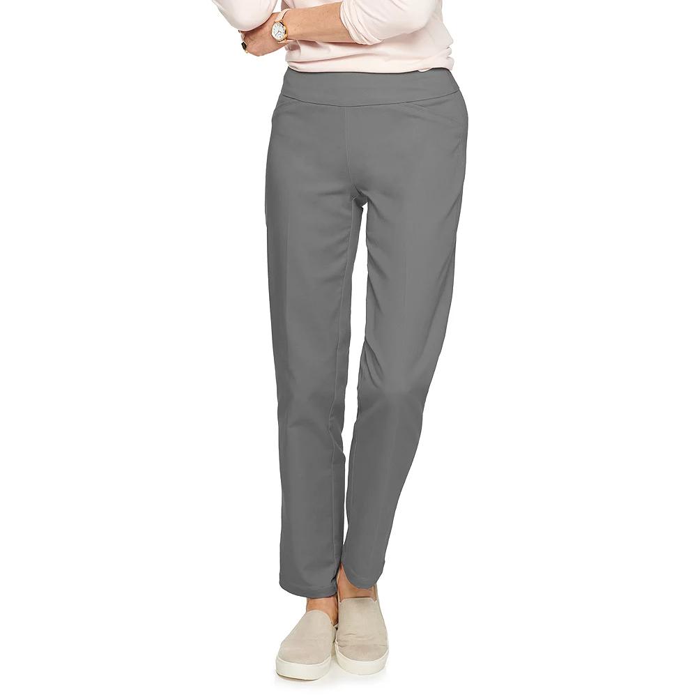 Petite Women's Croft & Barrow® 4-Pocket Effortless Stretch Pull-On Straight-Leg Pants,  Product Image