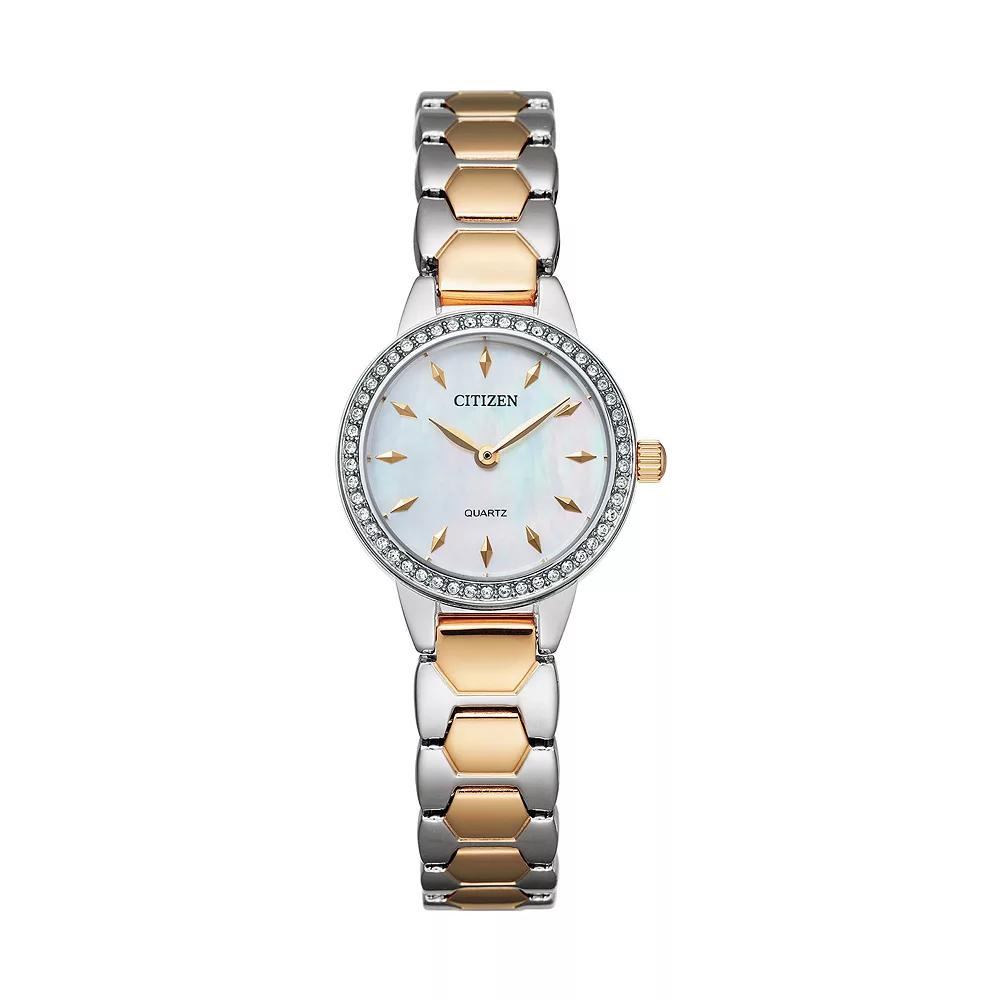Citizen Women's Crystal Accent Two Tone Watch - EZ7016-50D, Size: Small Product Image