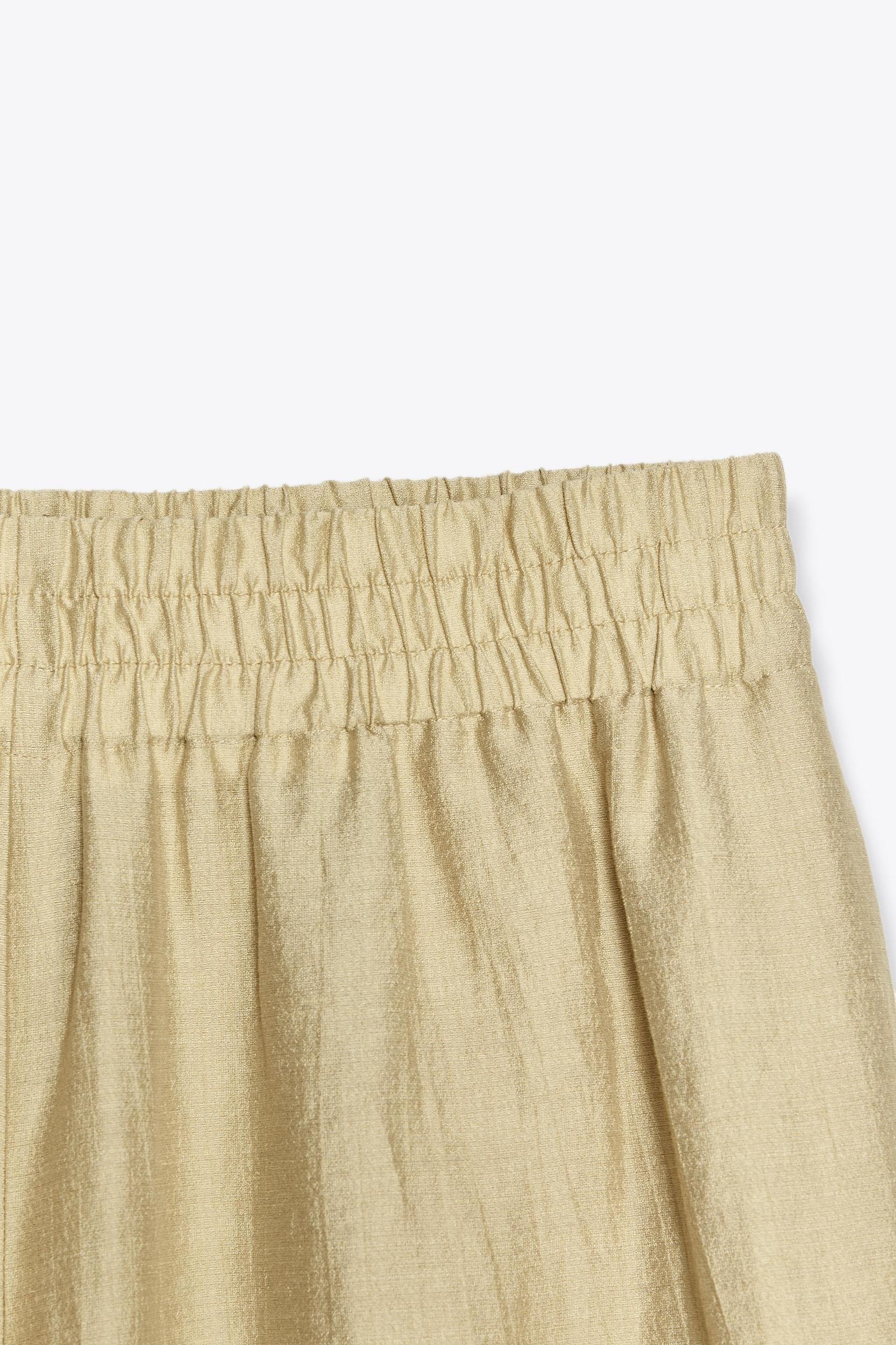 ELASTIC WAIST WIDE LEG PANTS Product Image