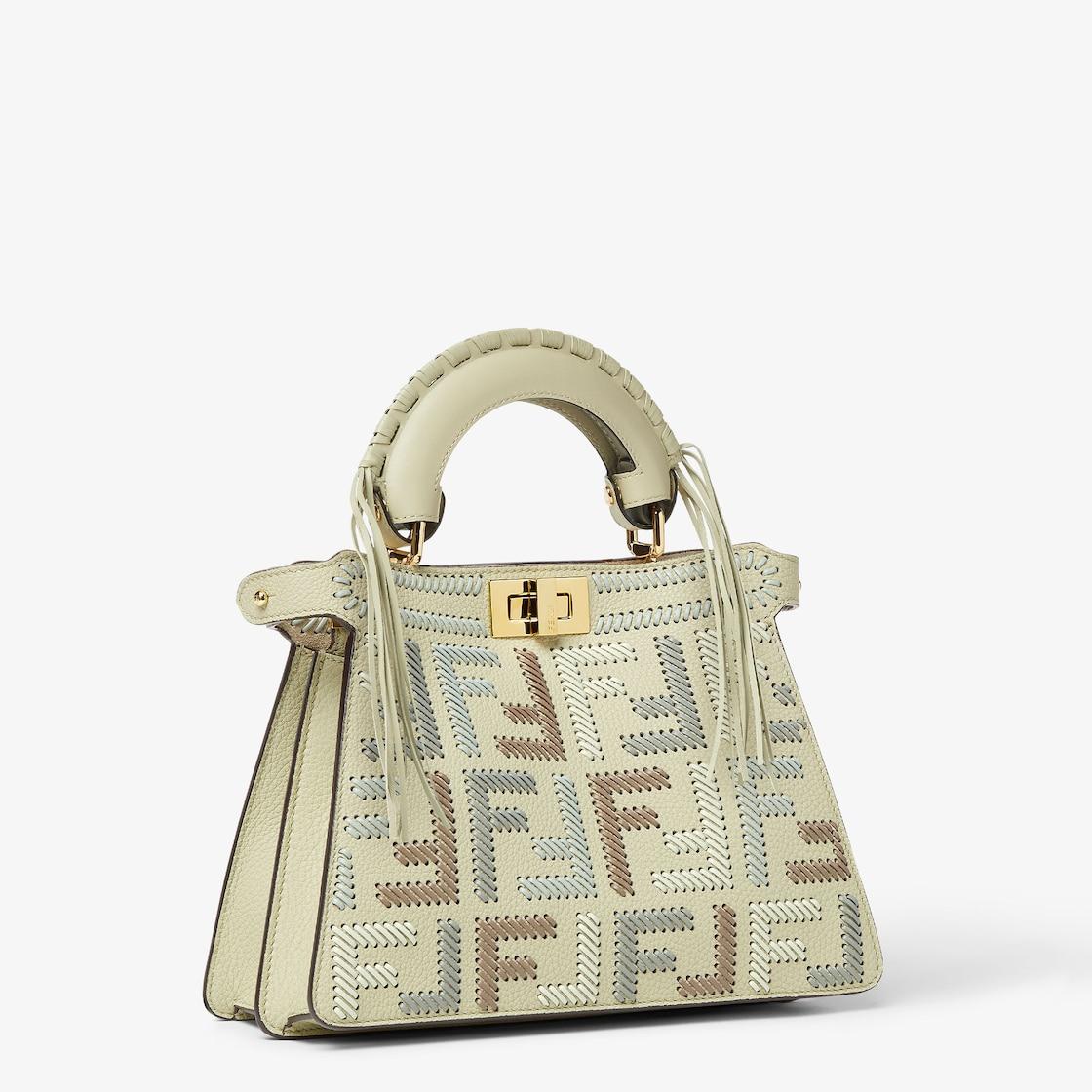 Small Peekaboo handle coverSage green nappa leather handle cover Product Image