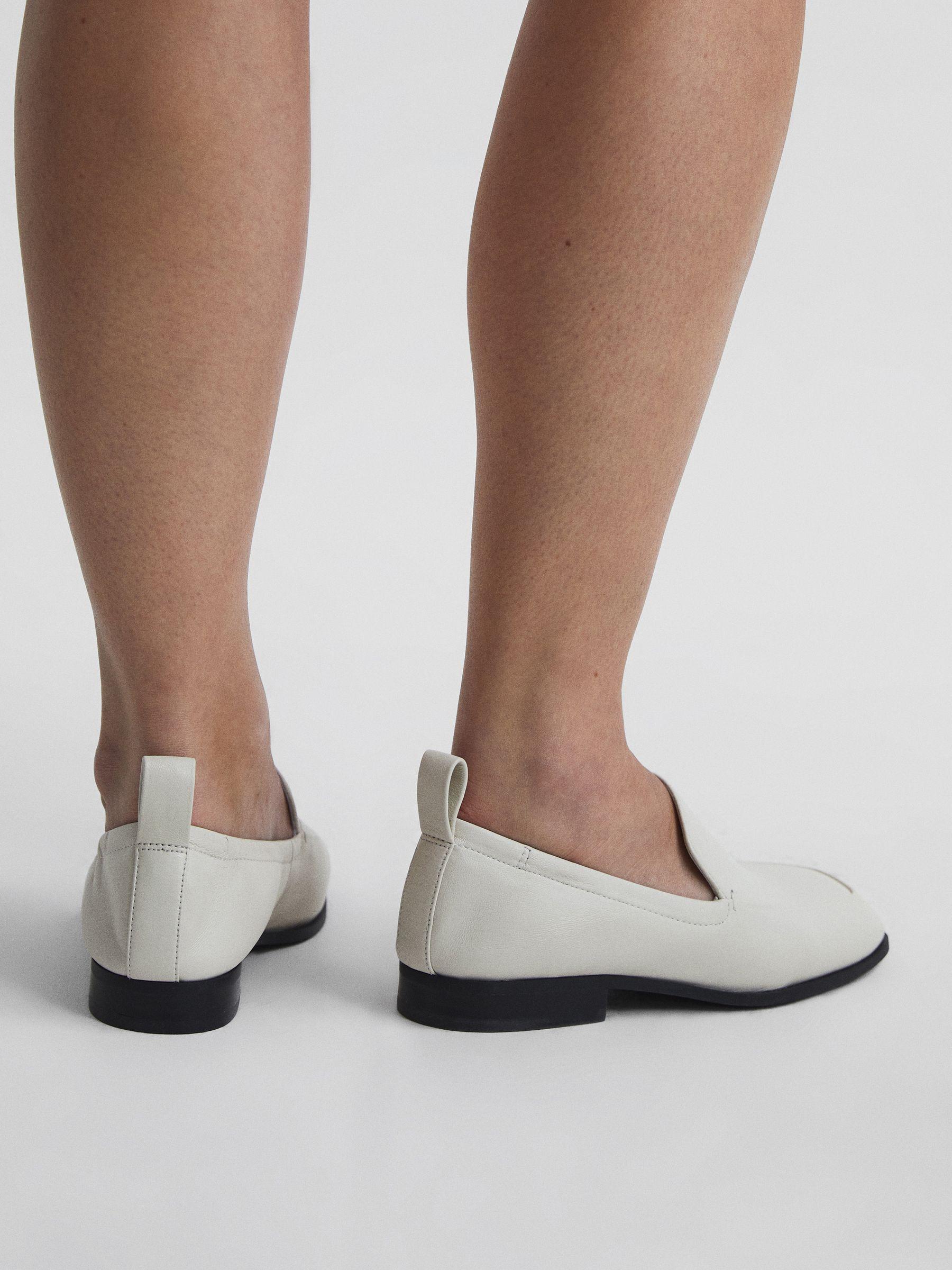 Leather Loafers in Off White Product Image