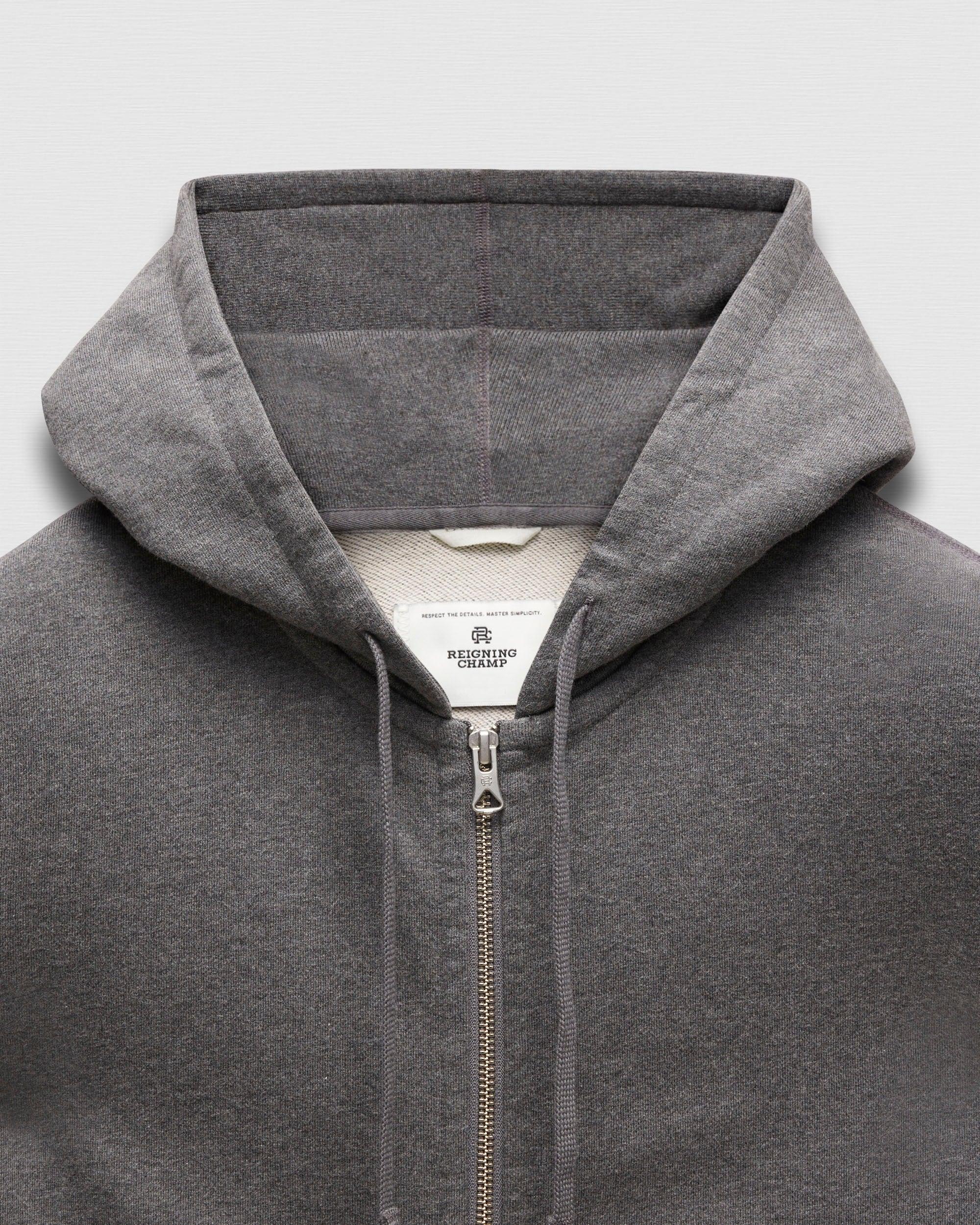 Midweight Terry Slim Zip Hoodie Male Product Image