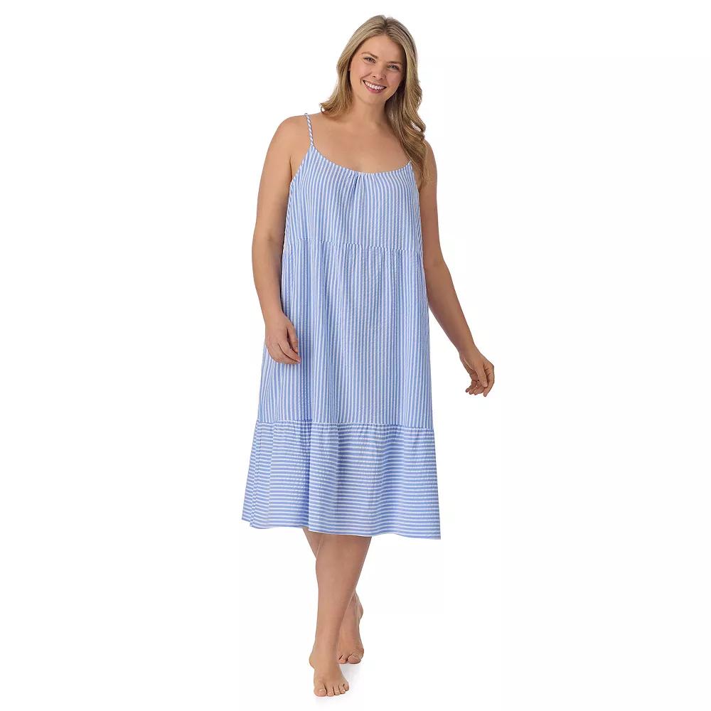 Plus Size Draper James Seersucker Midi Dress, Women's, Size: 2XL, Blue Stripe Product Image