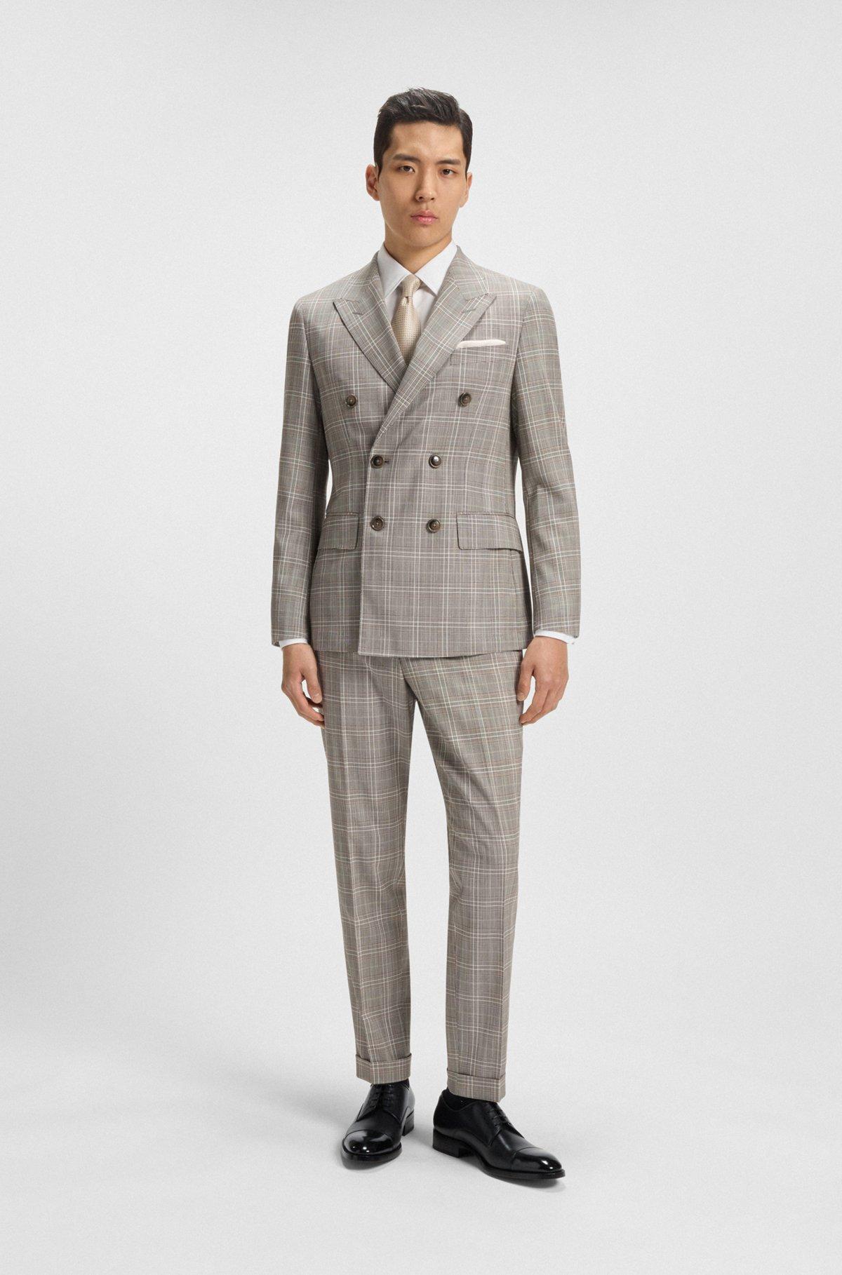 BOSS - Leather Derby shoes with cap toe - Black Product Image