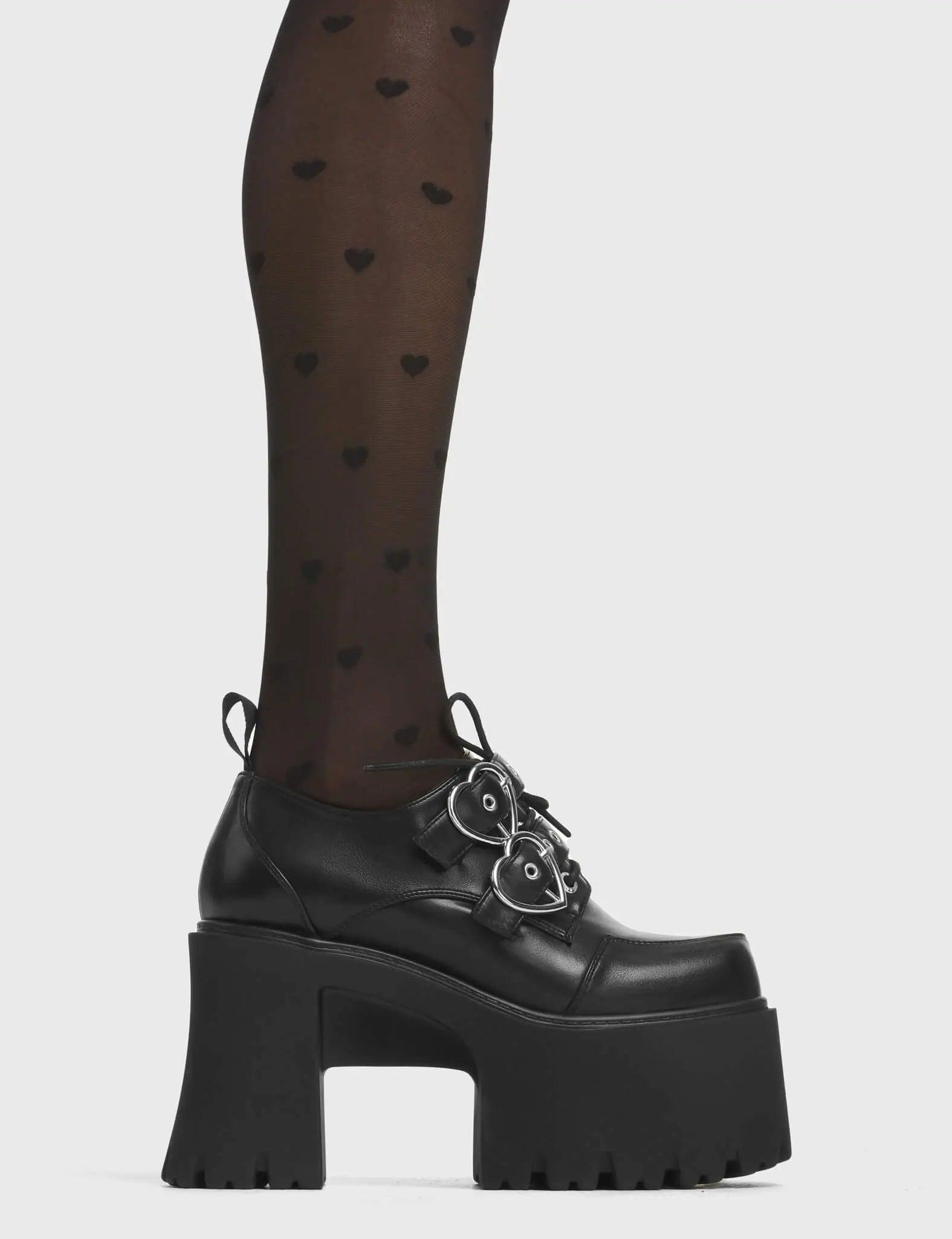 Open Heart Chunky Platform Shoes Product Image