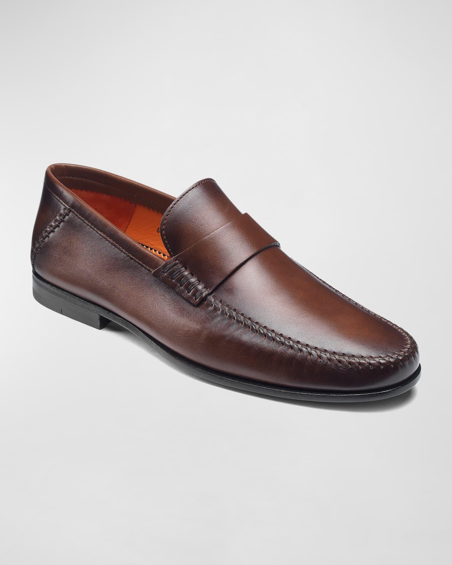 Mens Paine Leather Moccasin Loafers Product Image