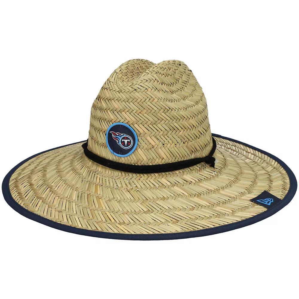 Men's New Era Natural Tennessee Titans 2021 NFL Training Camp Official Straw Lifeguard Hat, Beige Product Image