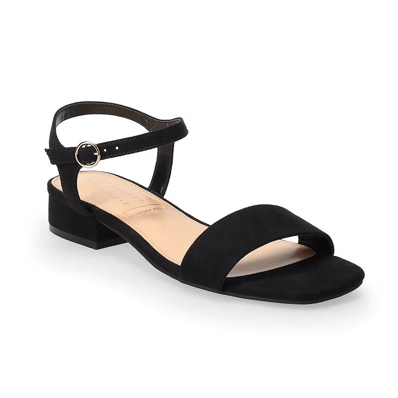 LC Lauren Conrad Obsidian Women's Block Heel Sandals, Size: 7.5, Black Product Image