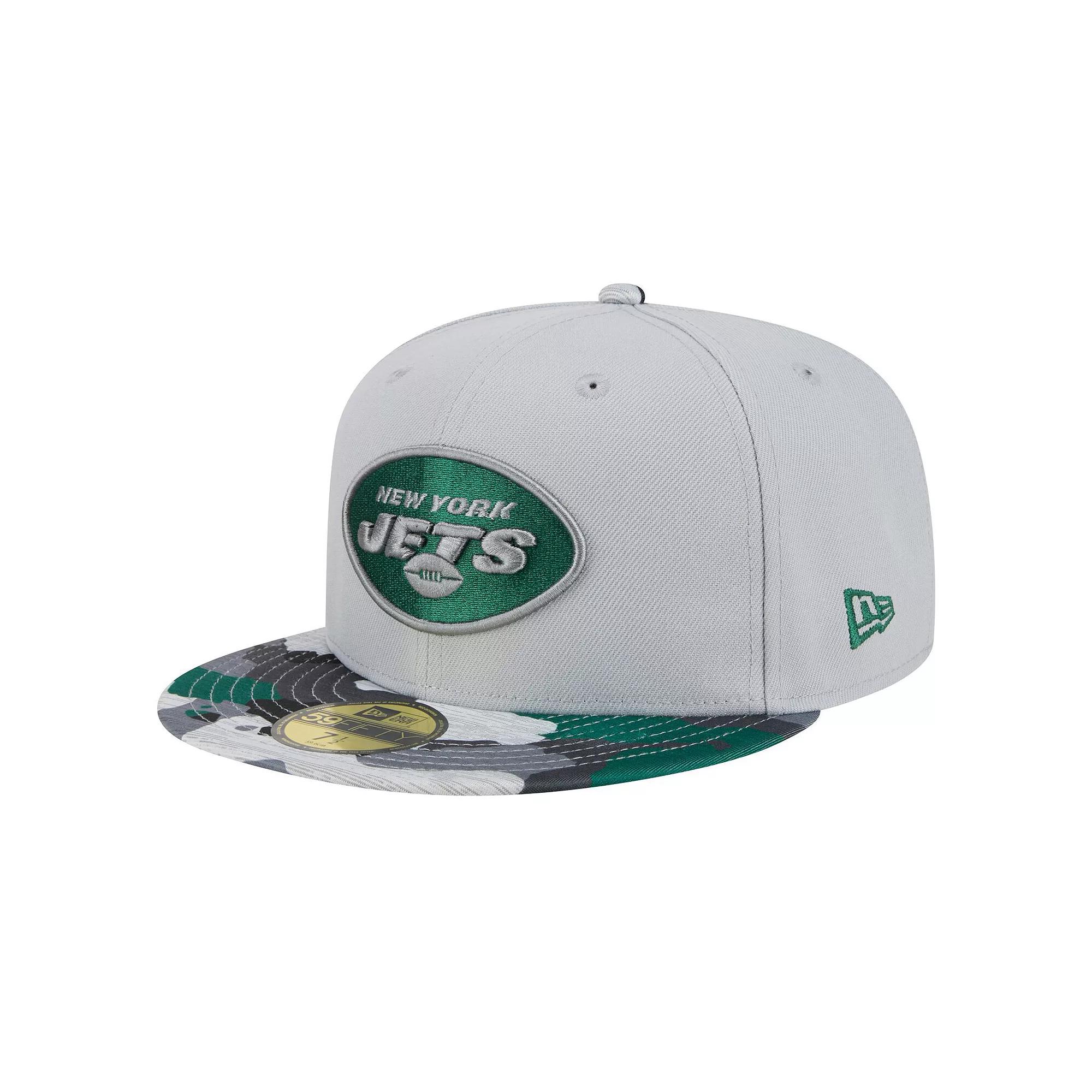 Men's New Era Gray New York Jets Active Camo 59FIFTY Fitted Hat,  Product Image