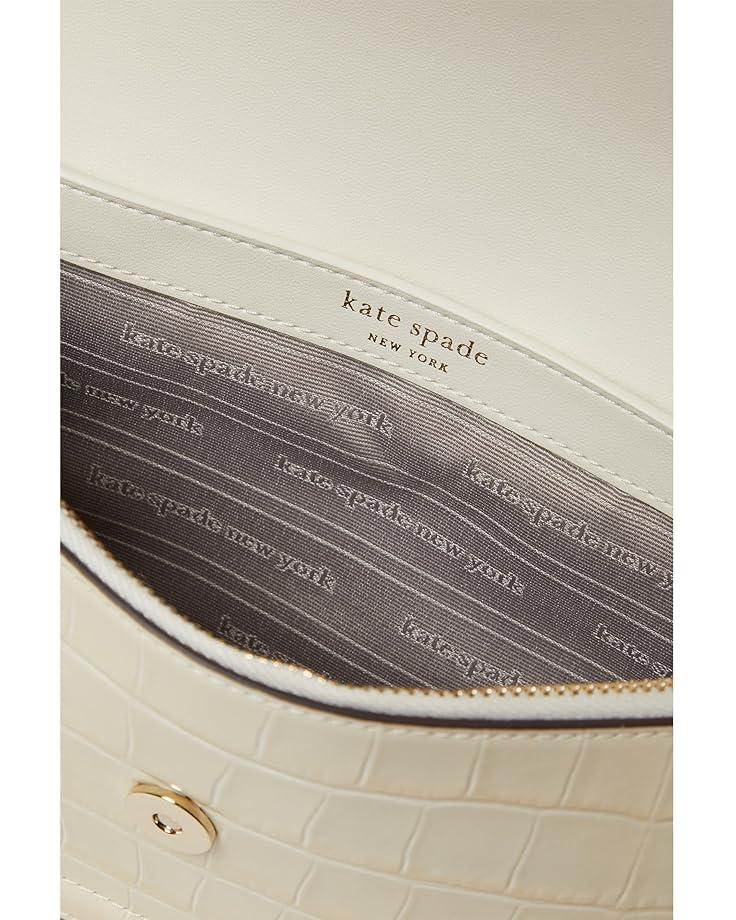 Kate Spade New York Knott Croc Embossed Leather Flap Crossbody Product Image