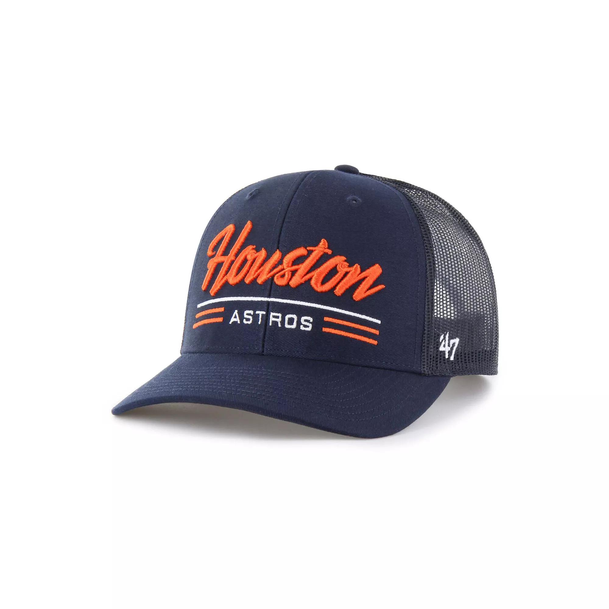 Men's '47 Navy Houston Astros Garner Trucker Adjustable Hat, Blue Product Image