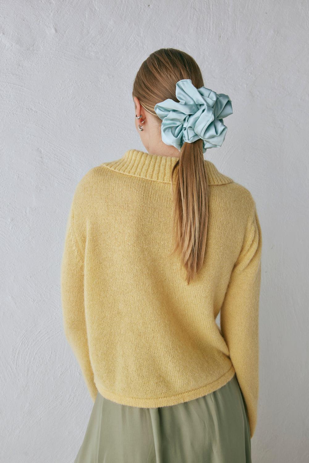 Avery Knit Cardigan Lemon Product Image