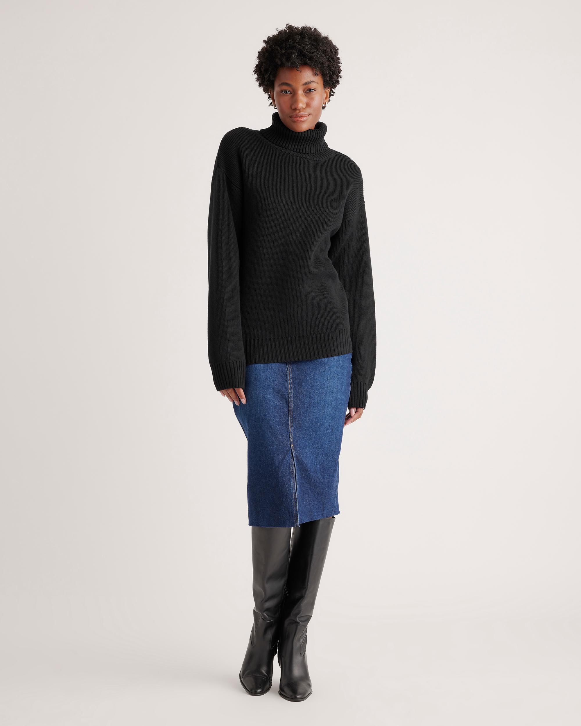 Quince | Women's Turtleneck Sweater Organic Cotton Product Image