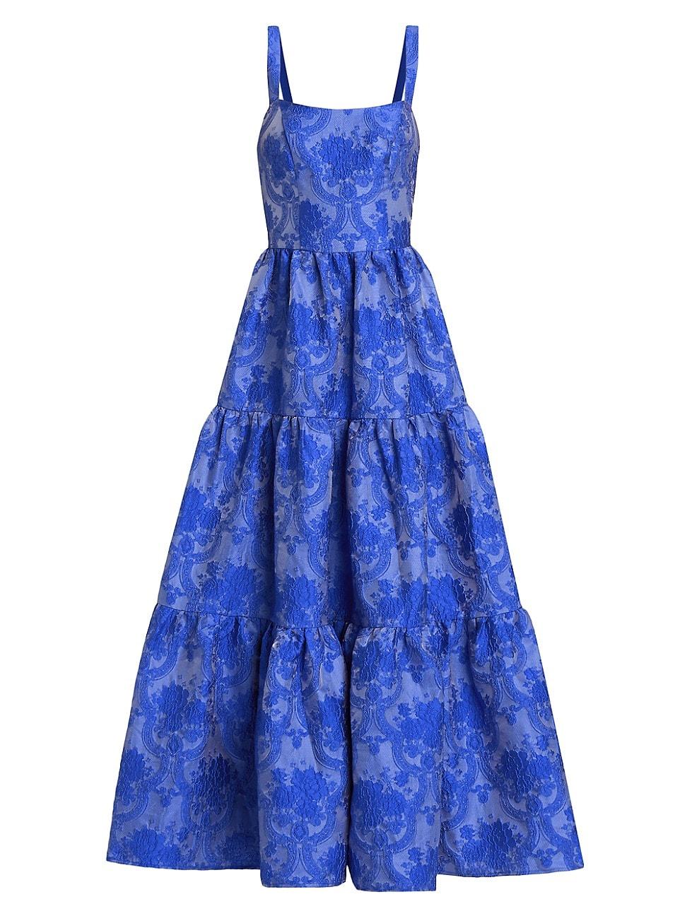 Womens Terry Floral Sleeveless Maxi Dress Product Image