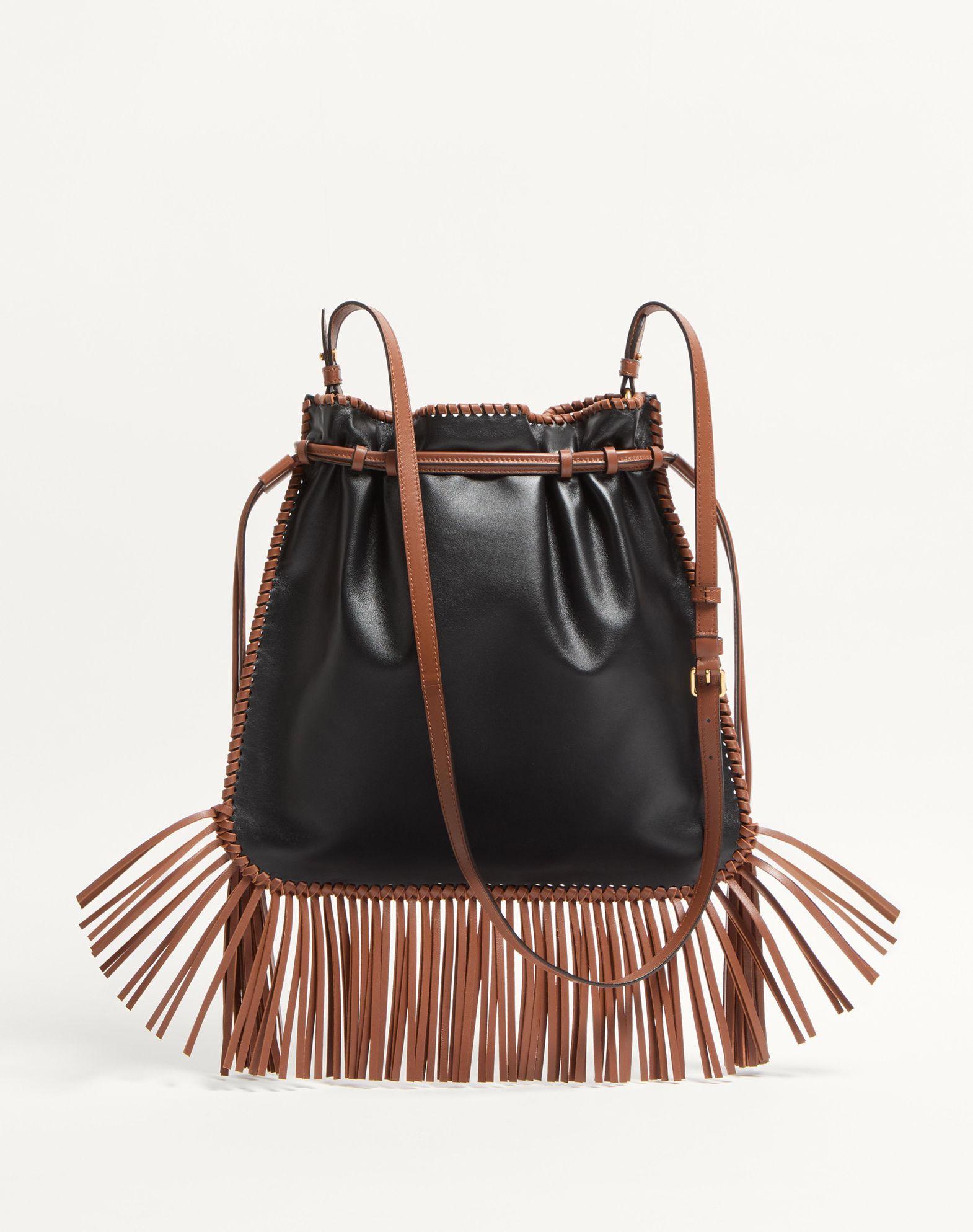 Valentino Garavani Nellcôte Alice Embroidered Bag With Fringes Product Image