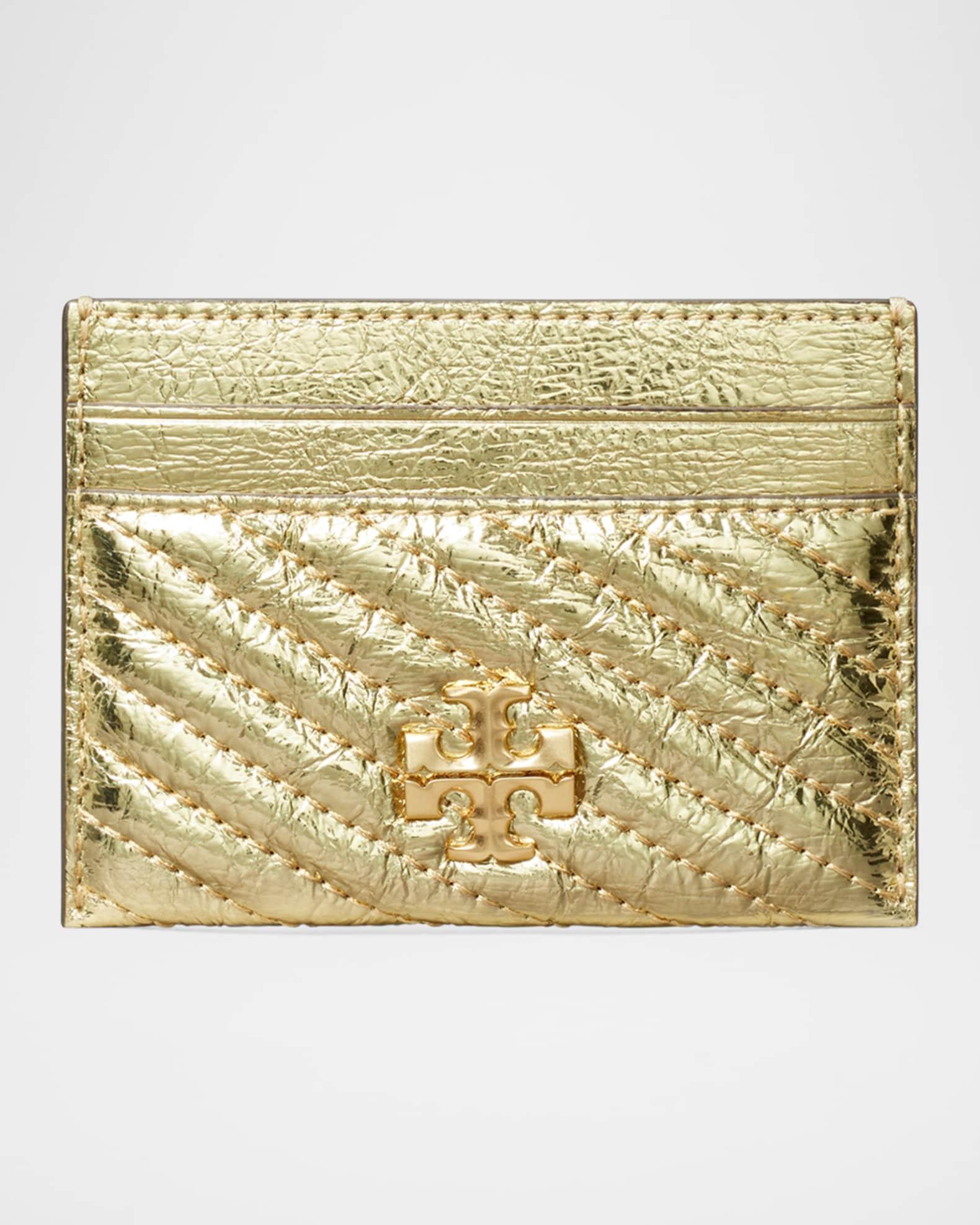 Kira Metallic Quilted Leather Card Case Product Image