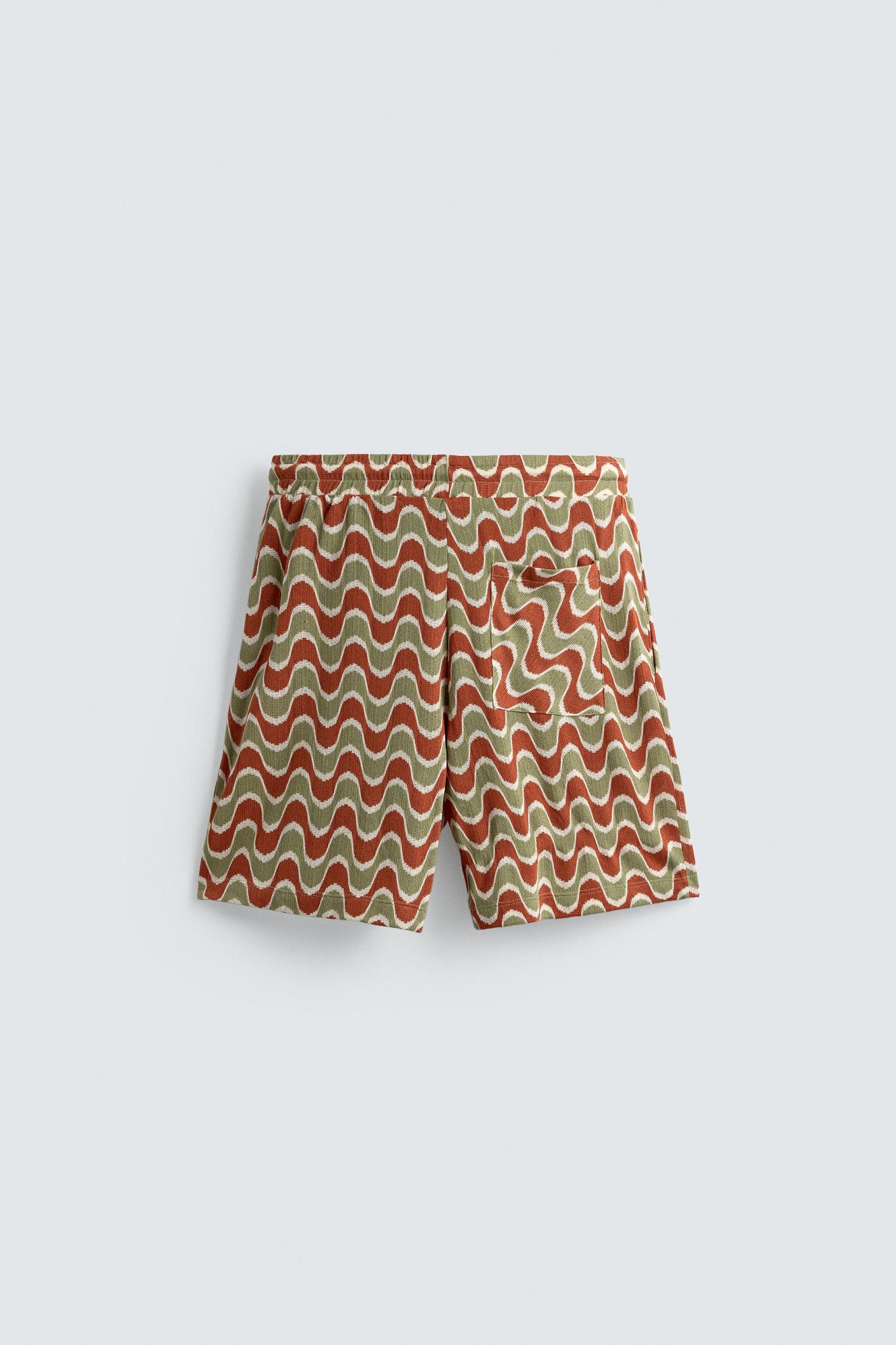 GEOMETRIC JACQUARD SHORTS Product Image