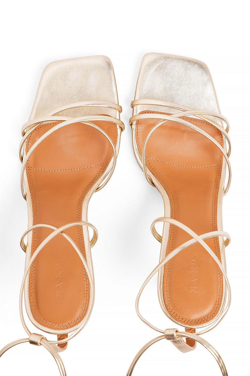 Squared Toe Strappy Heels Product Image