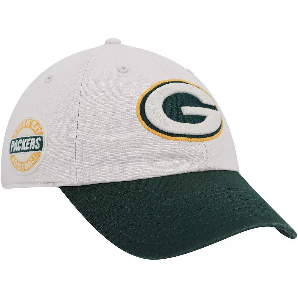 Men's '47 Cream/Green Green Bay Packers Sidestep Clean Up Adjustable Hat, Beige Product Image