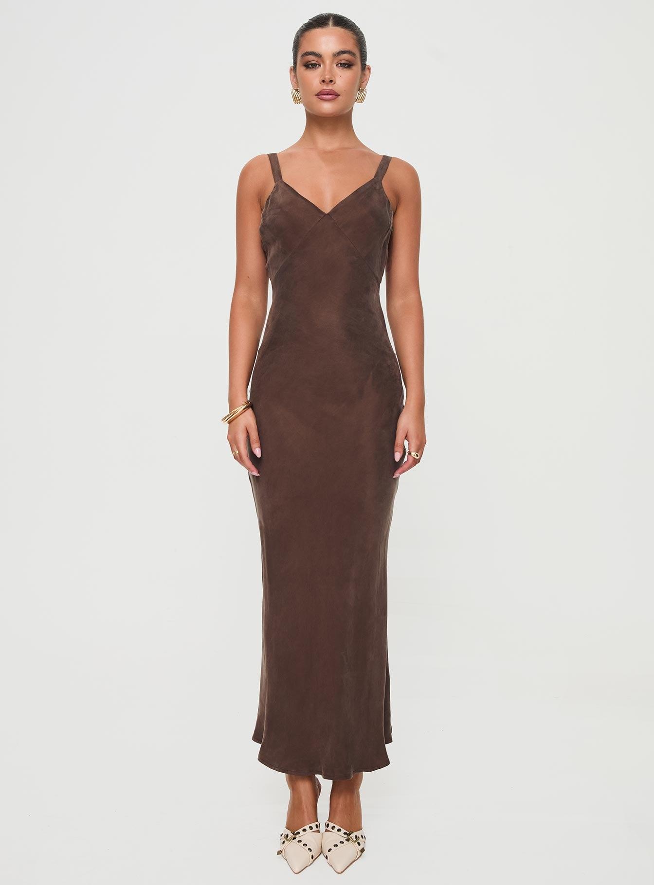 Laurette Maxi Dress Brown Product Image