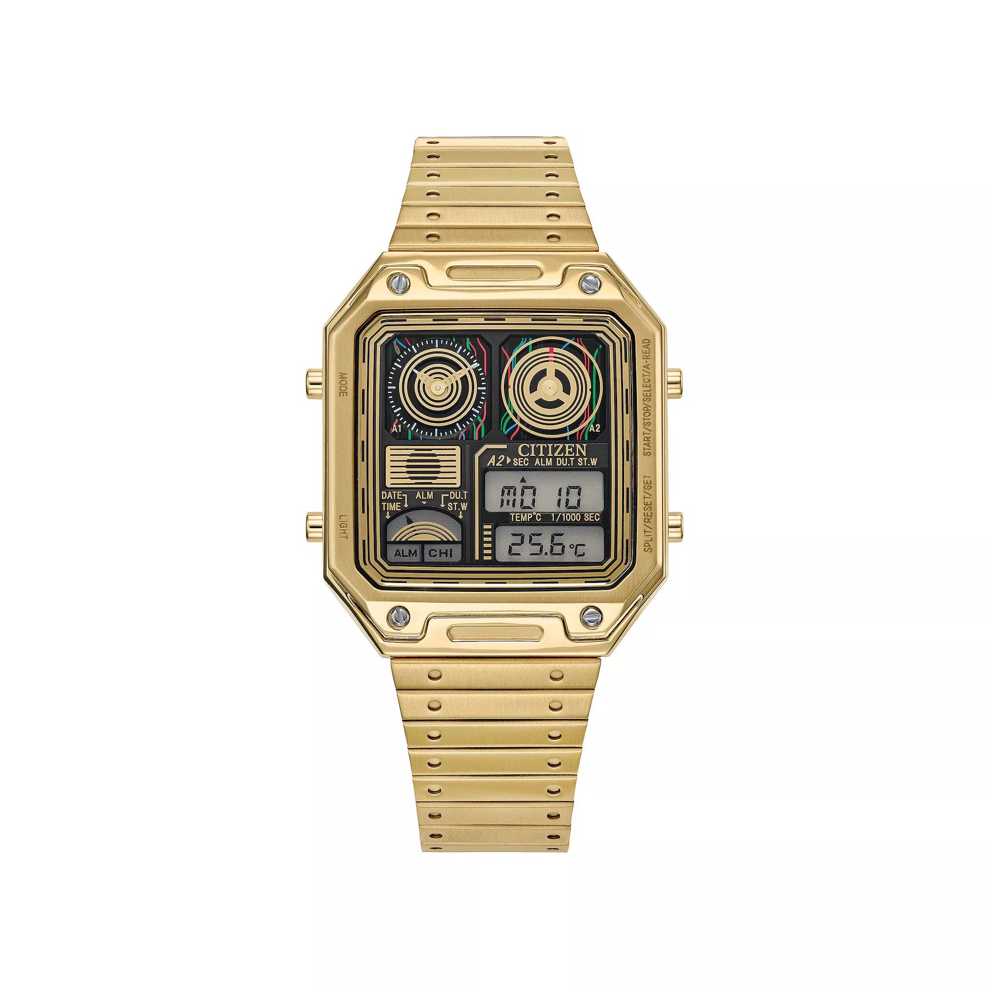 Citizen Mens Star Wars C-3PO Gold Tone Stainless Steel Bracelet Watch Product Image