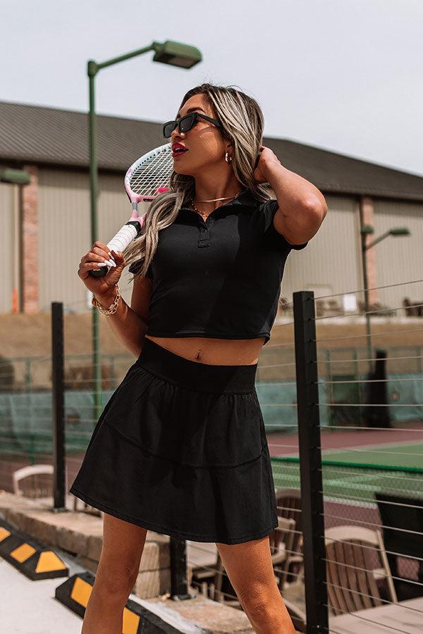 Preppy And Proud Athletic Skort In Black Product Image
