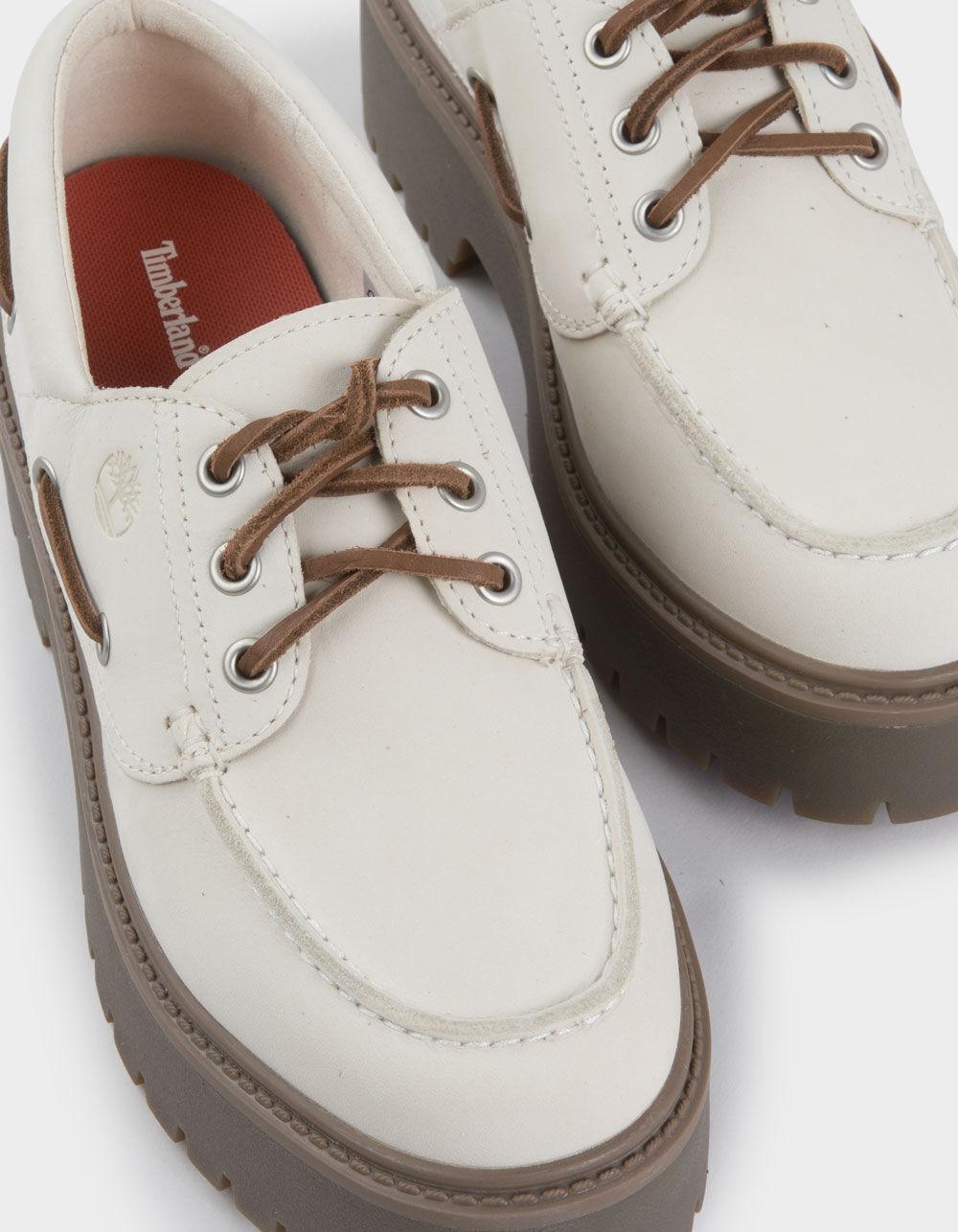TIMBERLAND Stone Street Womens Platform Boat Shoes - NATURAL Product Image