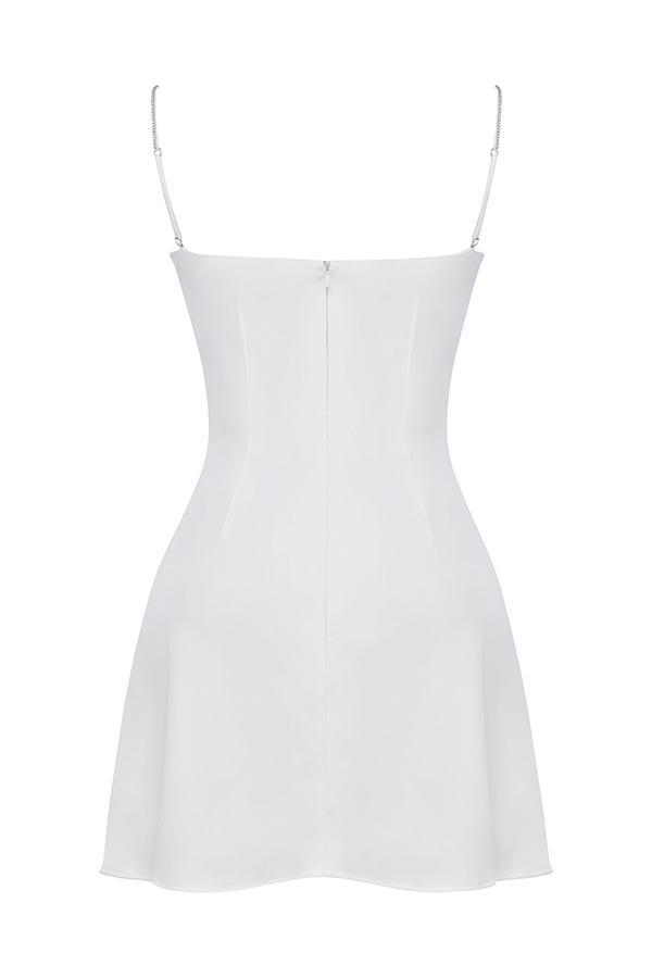 Grace  ivory crystallised mini dress Product Image