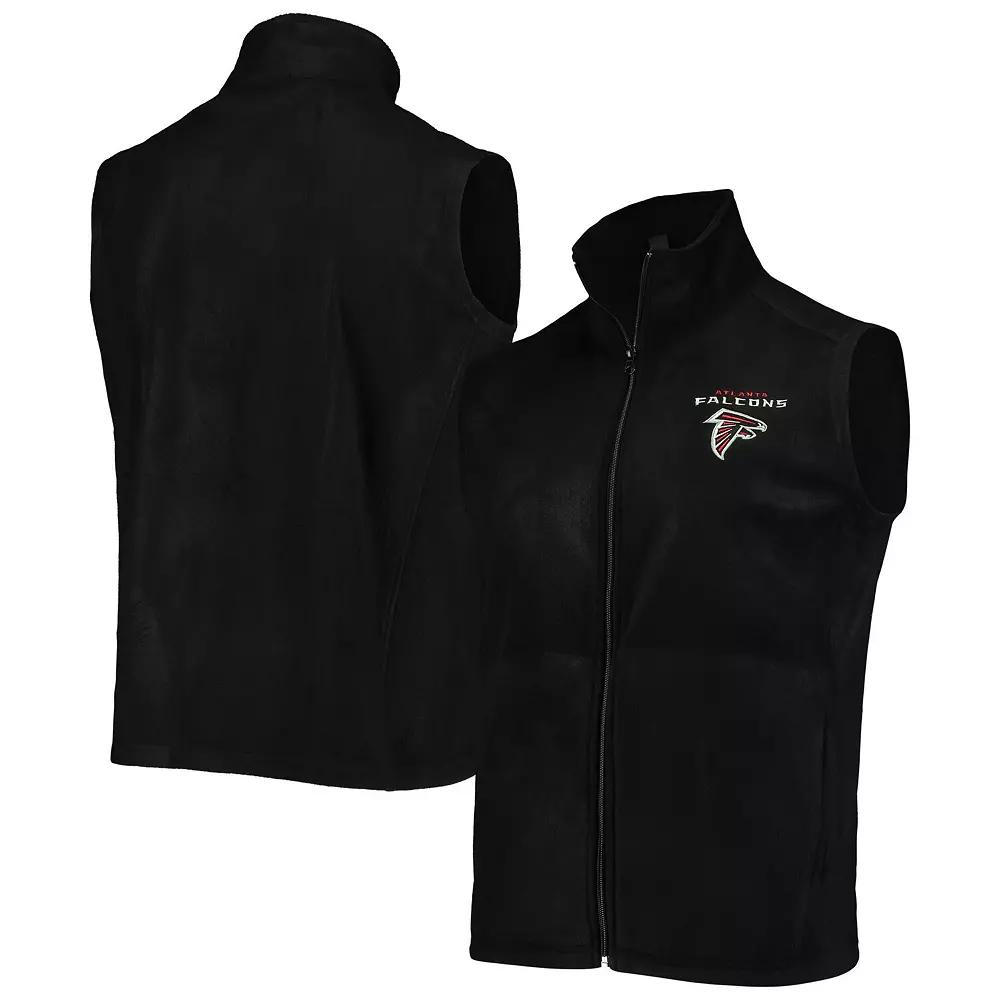 Men's Black Atlanta Falcons Houston Fleece Full-Zip Vest, Size: Small Product Image