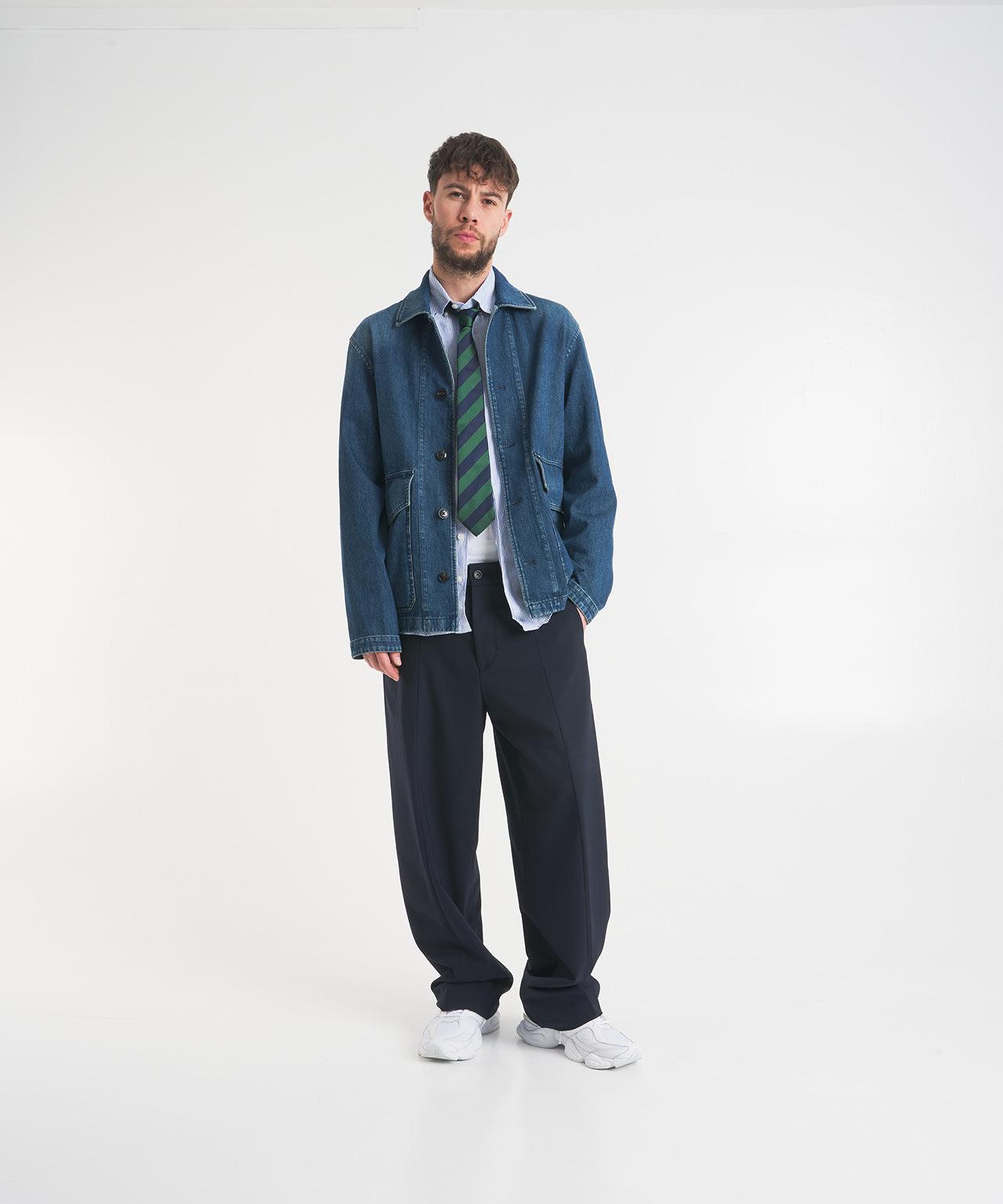 Denim jacket with cargo pockets Product Image