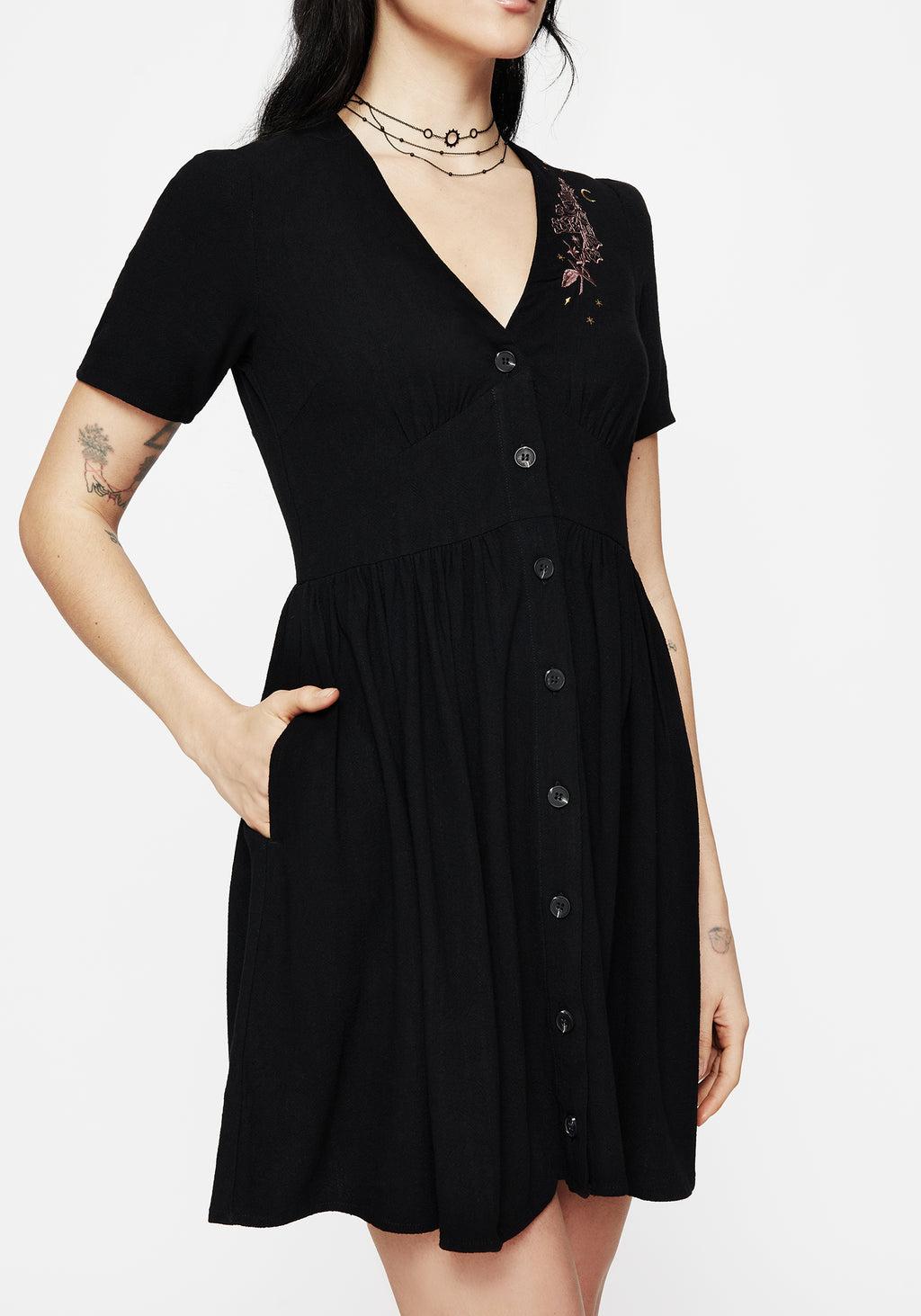 Foxglove V Neck Mini Dress Product Image