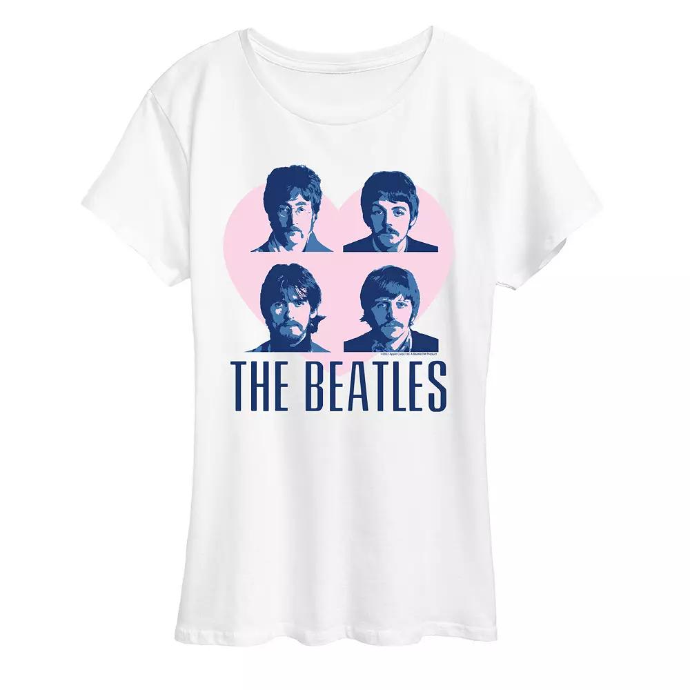 Women's The Beatles Heart Graphic Tee,  Product Image