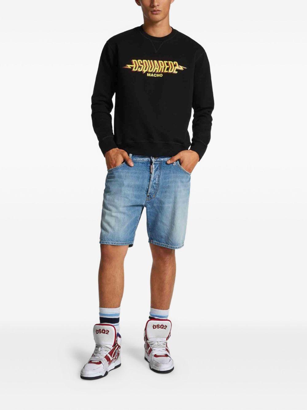 cotton denim shorts Product Image