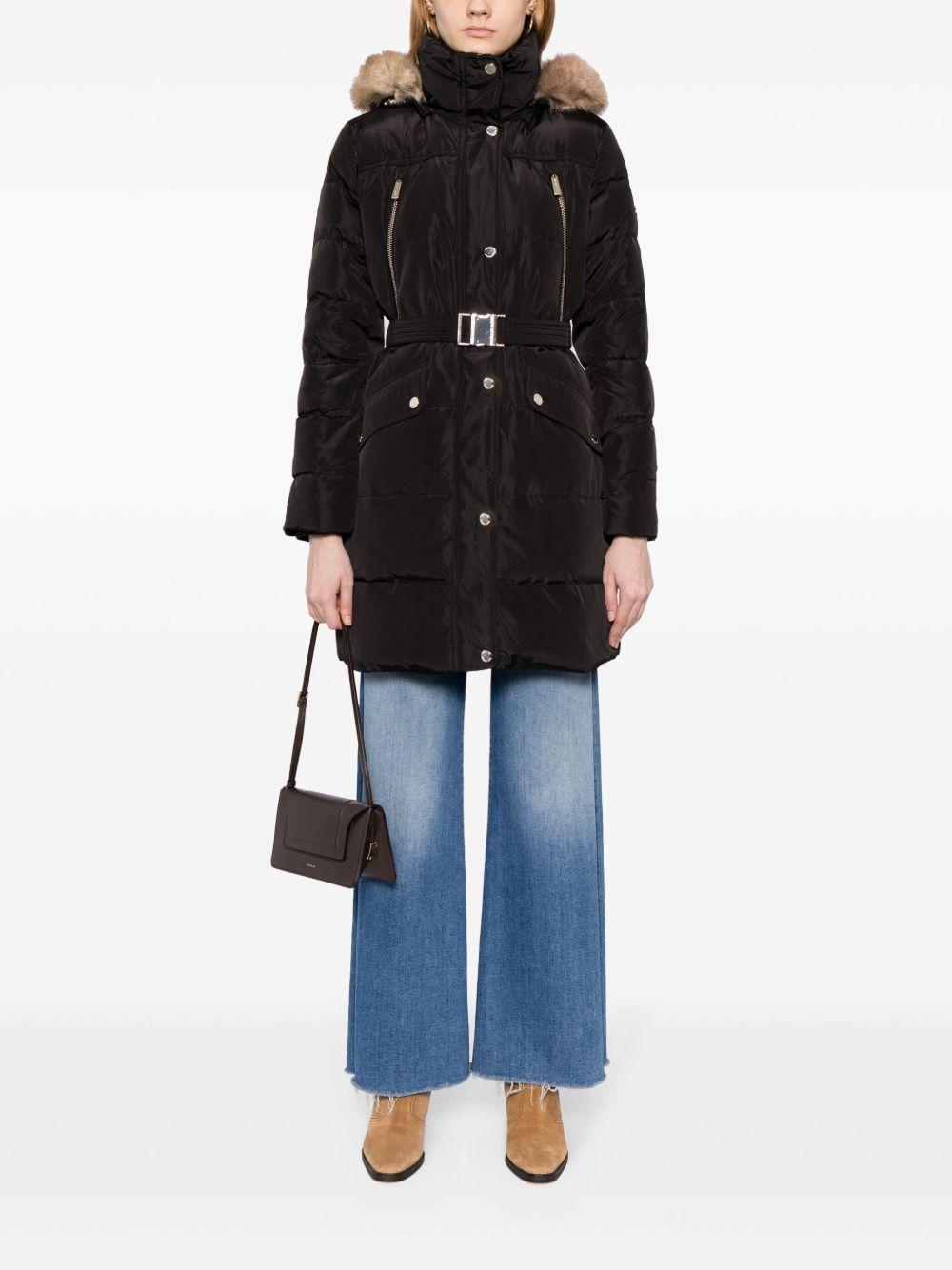 belted puffer coat Product Image