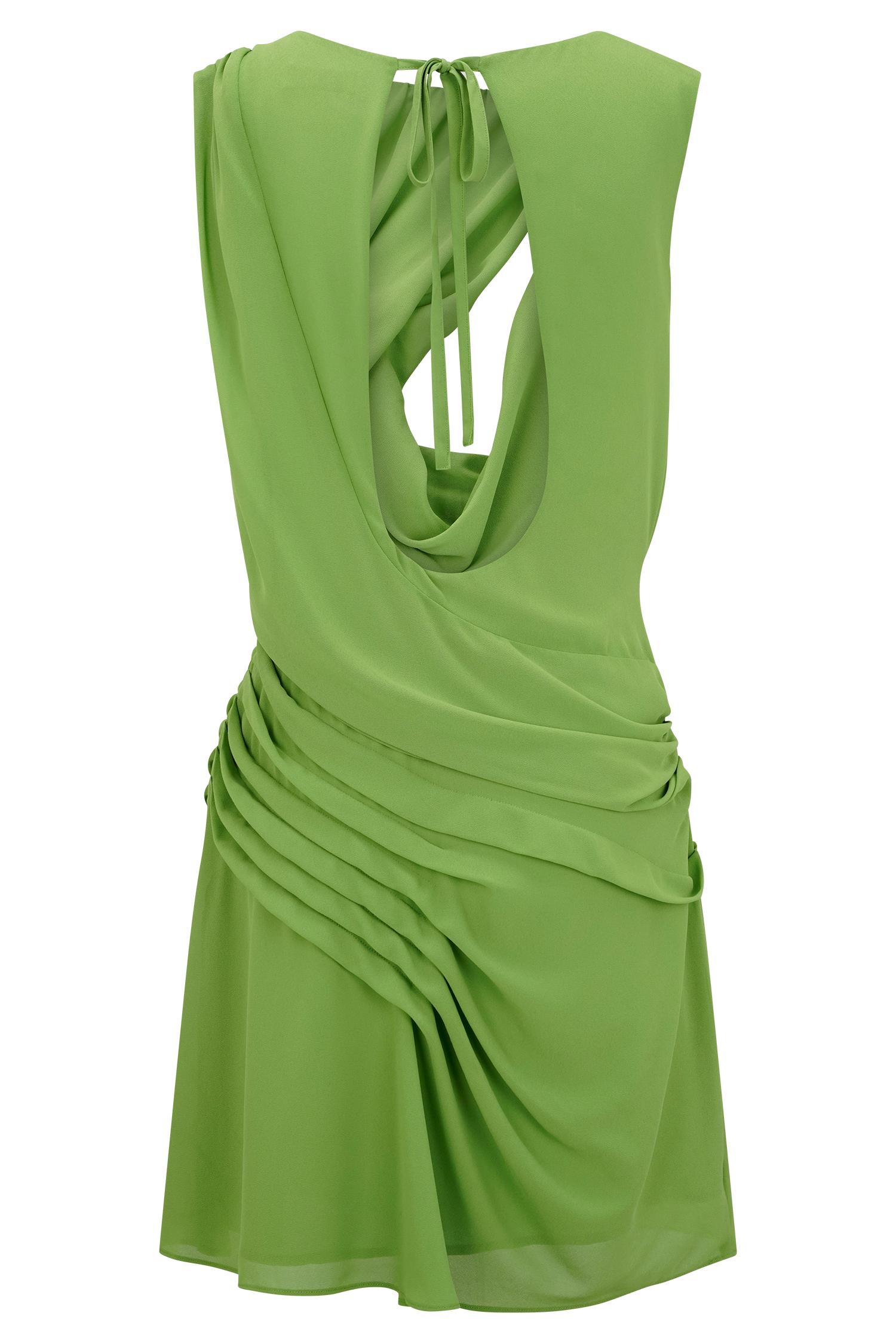 Oria Chiffon Mini Dress - Green Product Image