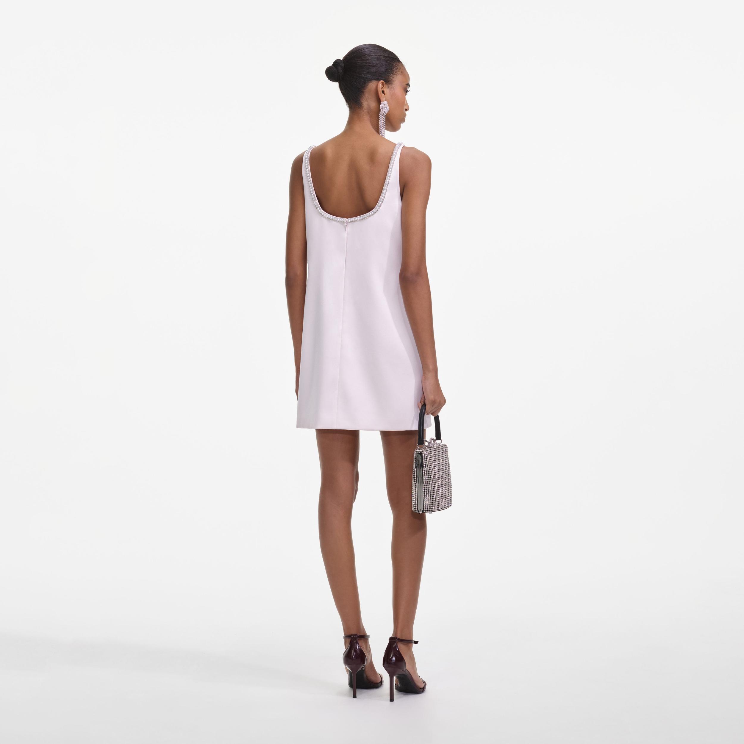 Pink Satin Mini Dress Product Image