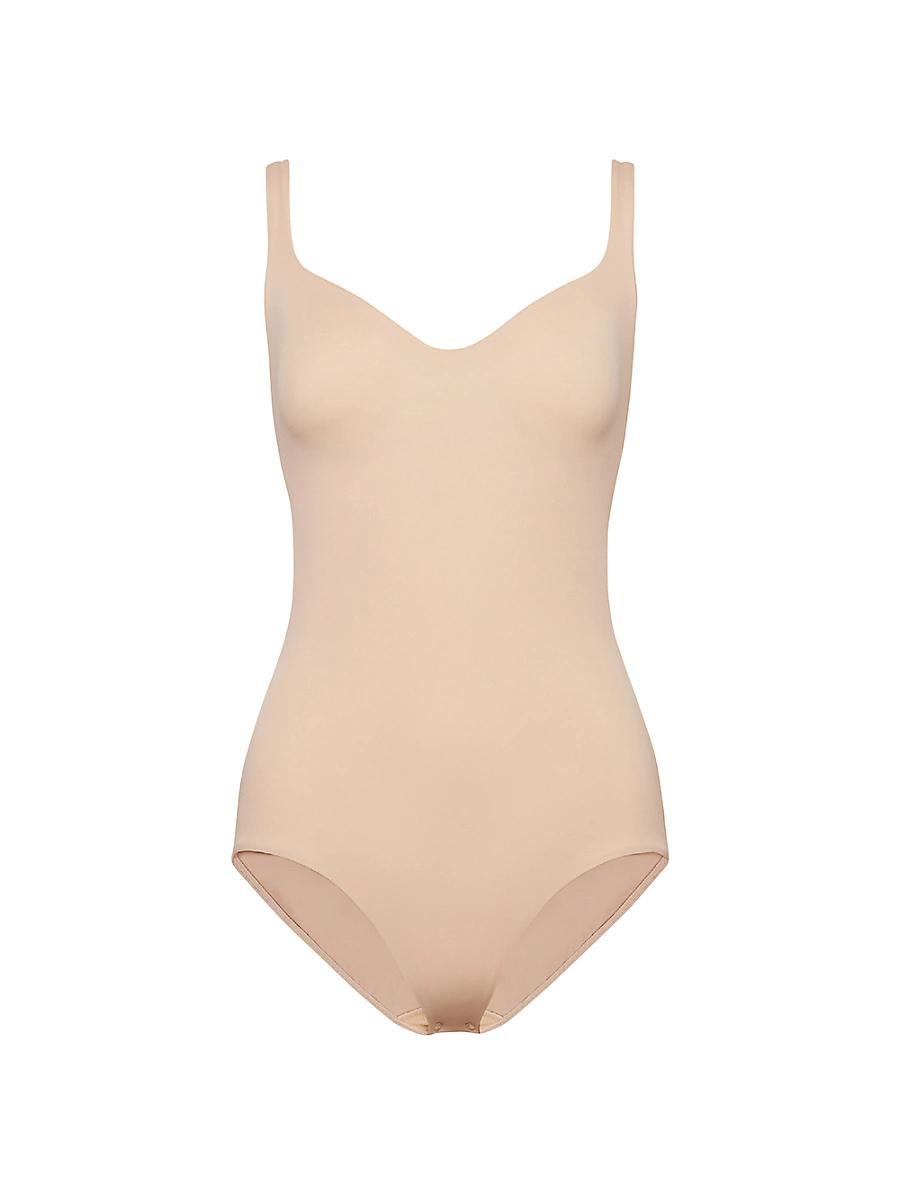 Womens Formfitting Sleeveless V-Neck Bodysuit Product Image