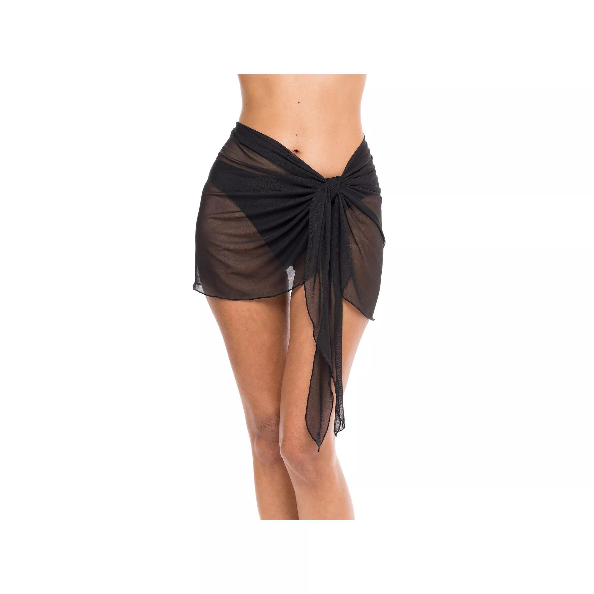 Women's Jordan Taylor Power Mesh Swim Cover-Up Sarong, Black Product Image