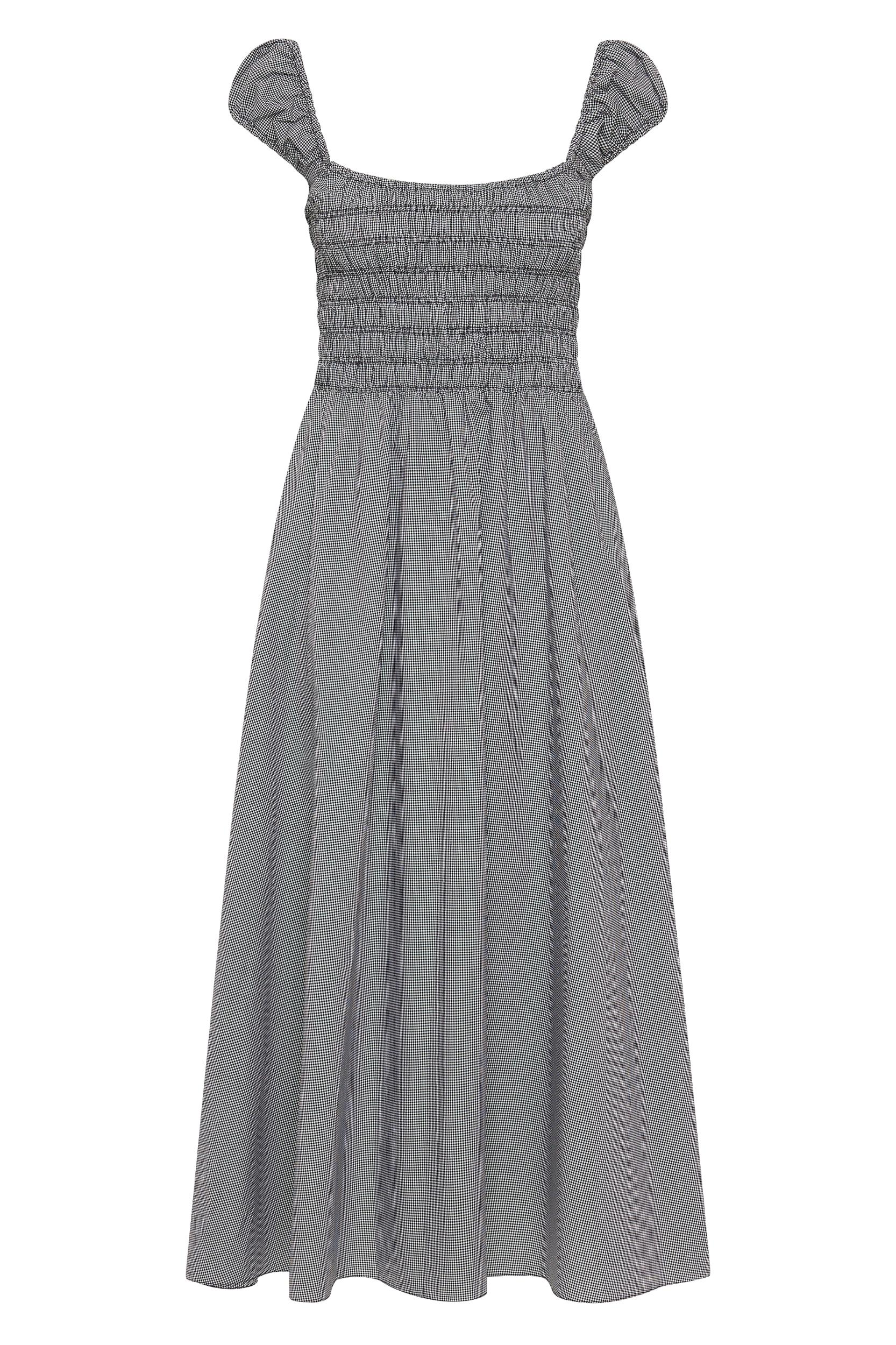 Amelie Midi Dress Gingham Black - Final Sale Product Image