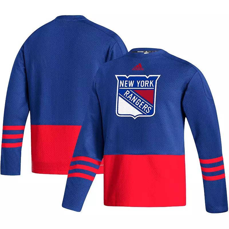 Men's adidas Royal New York Rangers Logo AEROREADY Pullover Sweater, Size: Medium, Ran Blue Product Image