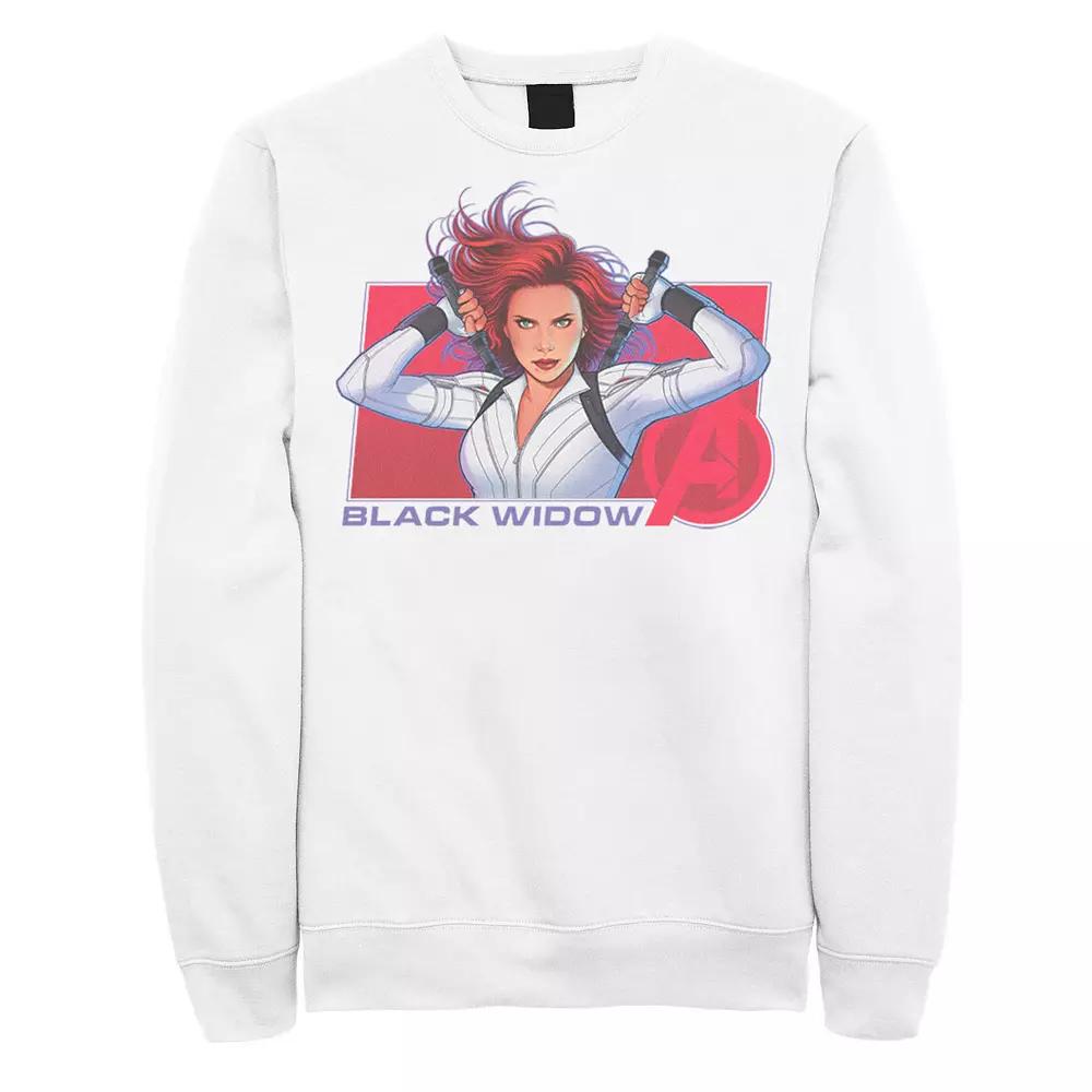 Men's Marvel Black Widow Animated Avengers Logo Sweatshirt,  Product Image